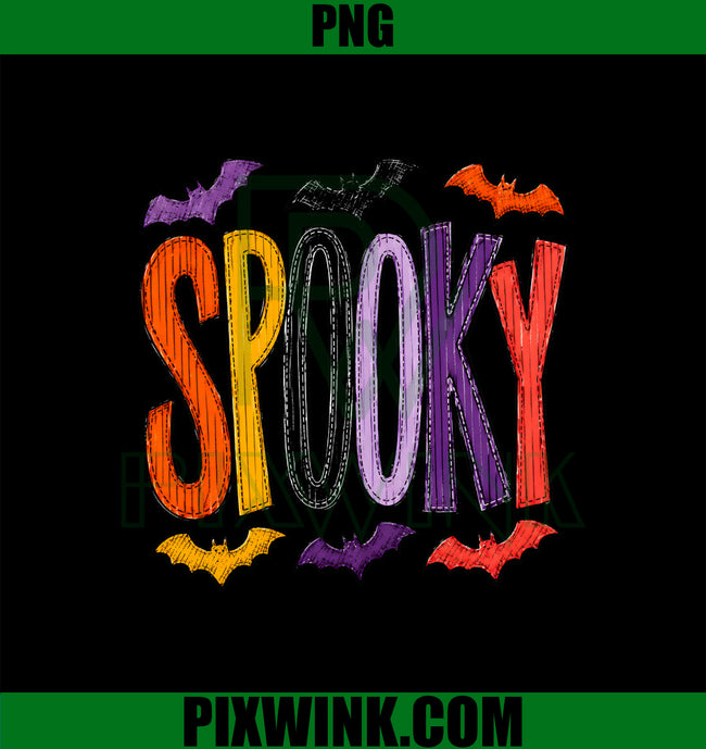 Spooky Halloween PNG, Halloween Digital Download for Sublimation