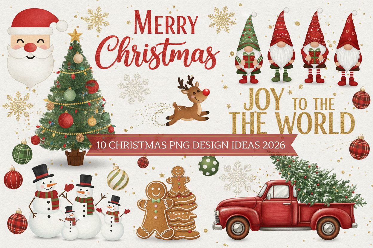 10 Christmas PNG Design Ideas for 2026 - Download Now!