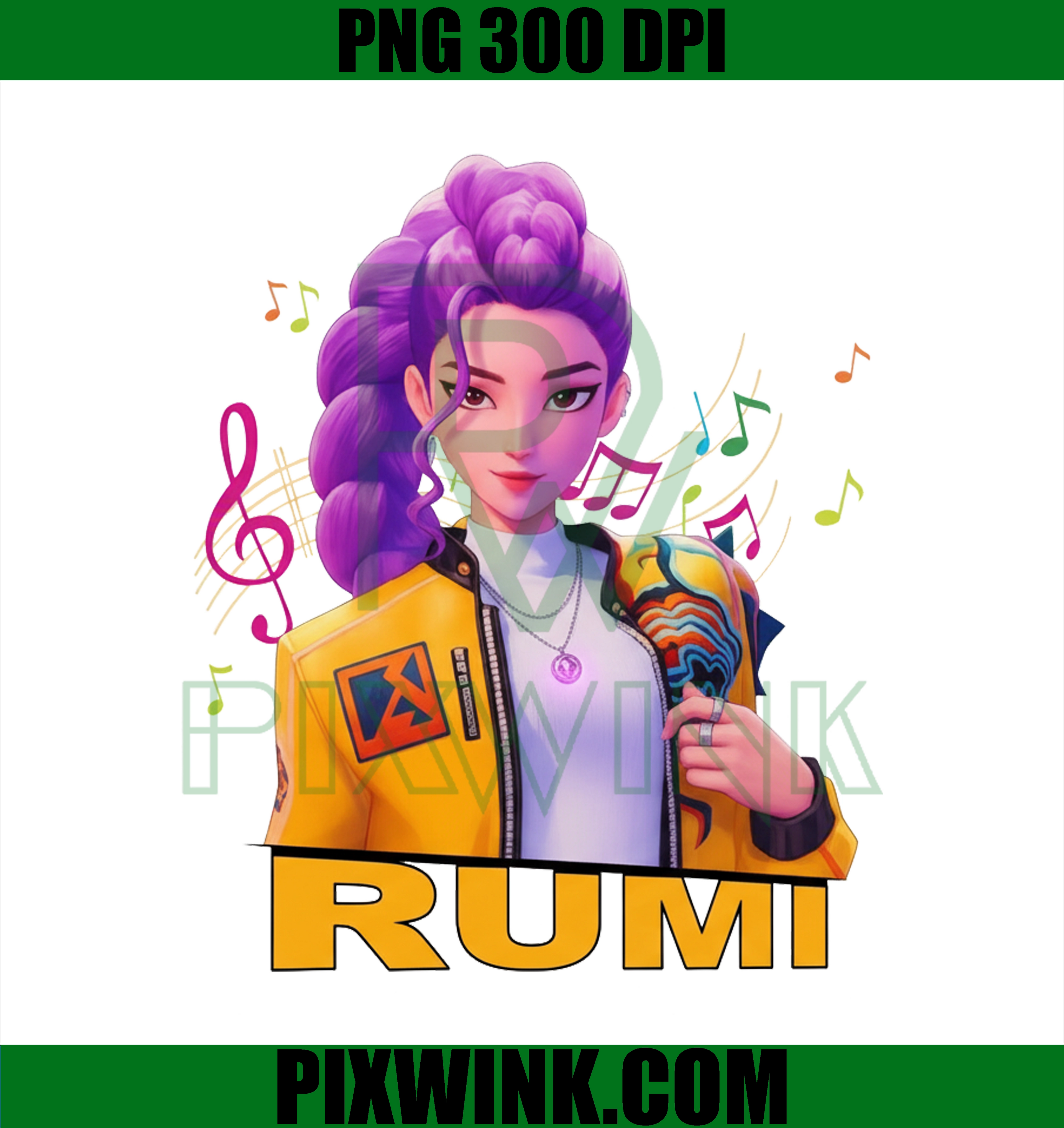 Trending Music Girl PNG, Cute Anime Singer Clipart, Colorful Pop Art Digital Download