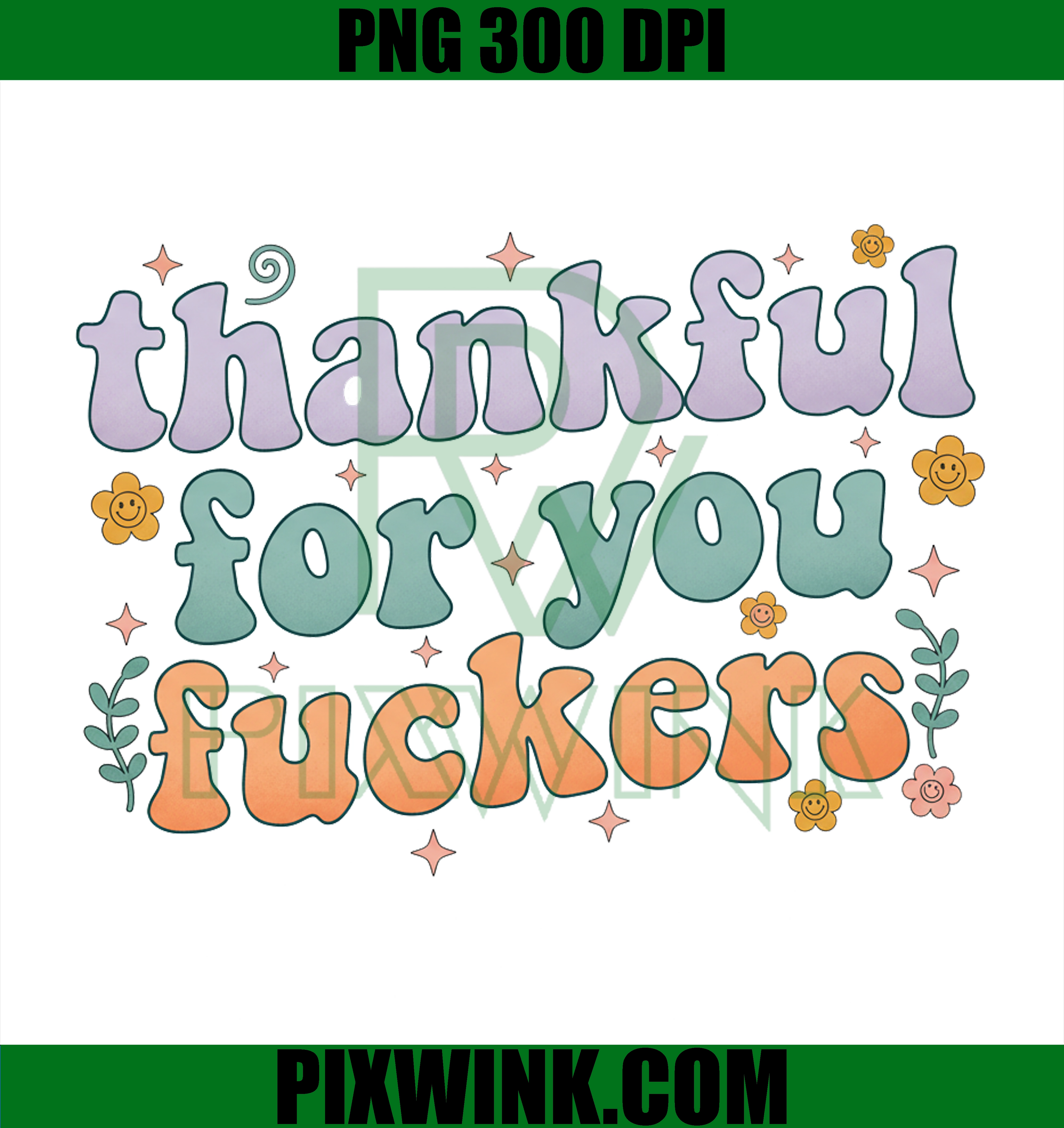 Thanksgiving Sarcastic PNG, Colorful Retro Quote Clipart