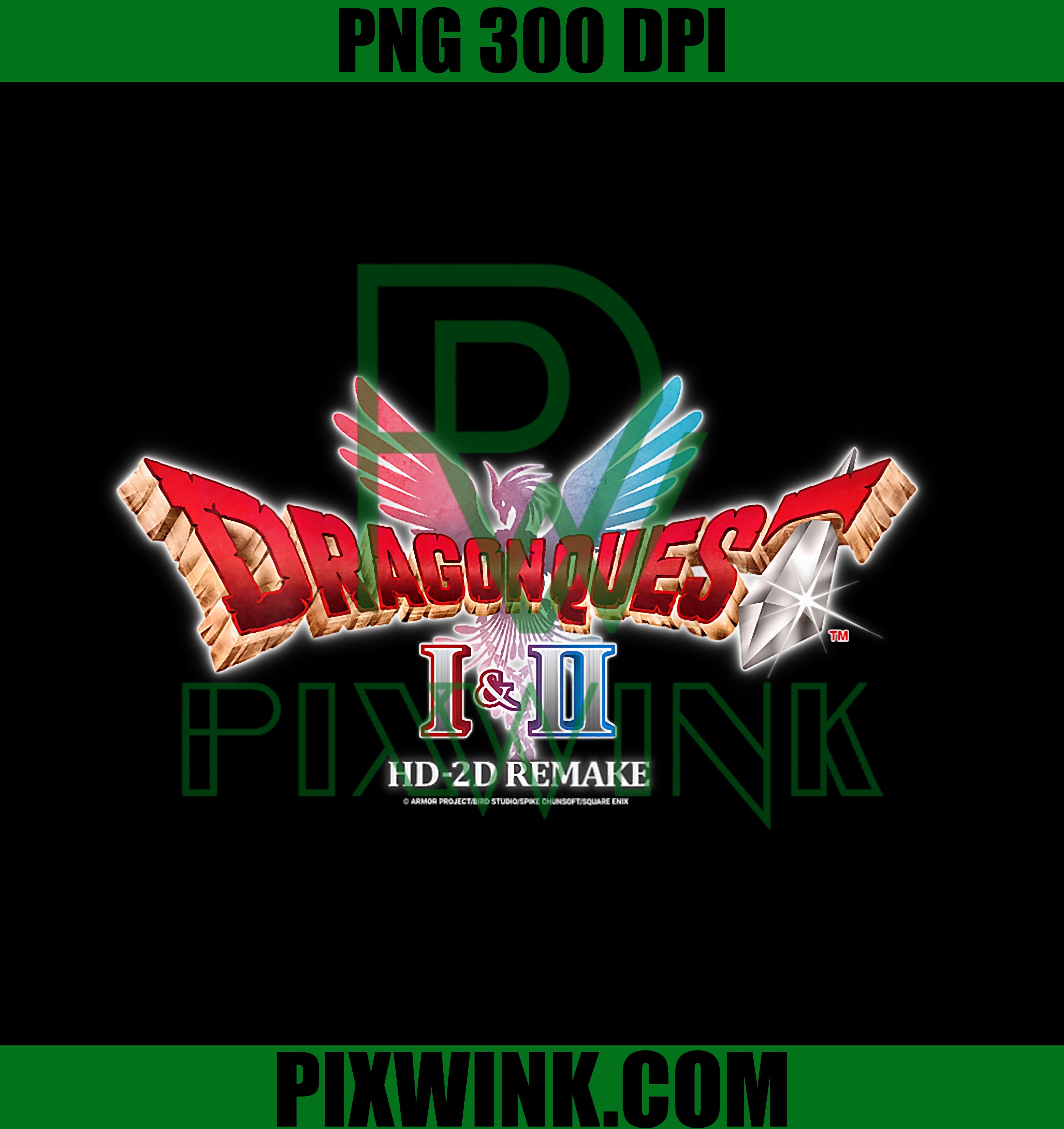Dragon Quest I & II HD 2D PNG, Digital Download