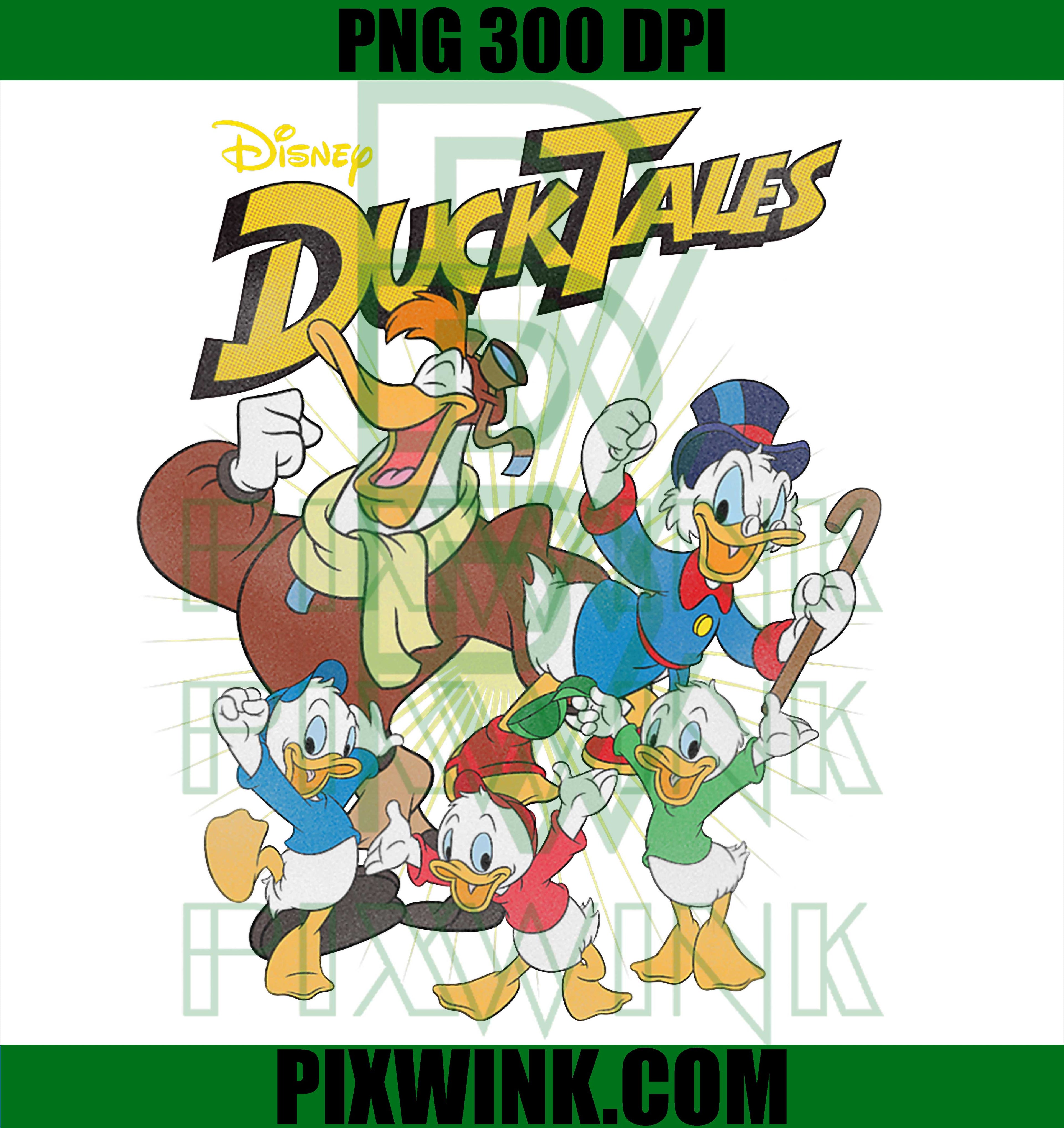 Disney DuckTales Main Characters Full of Joy Group Shot PNG