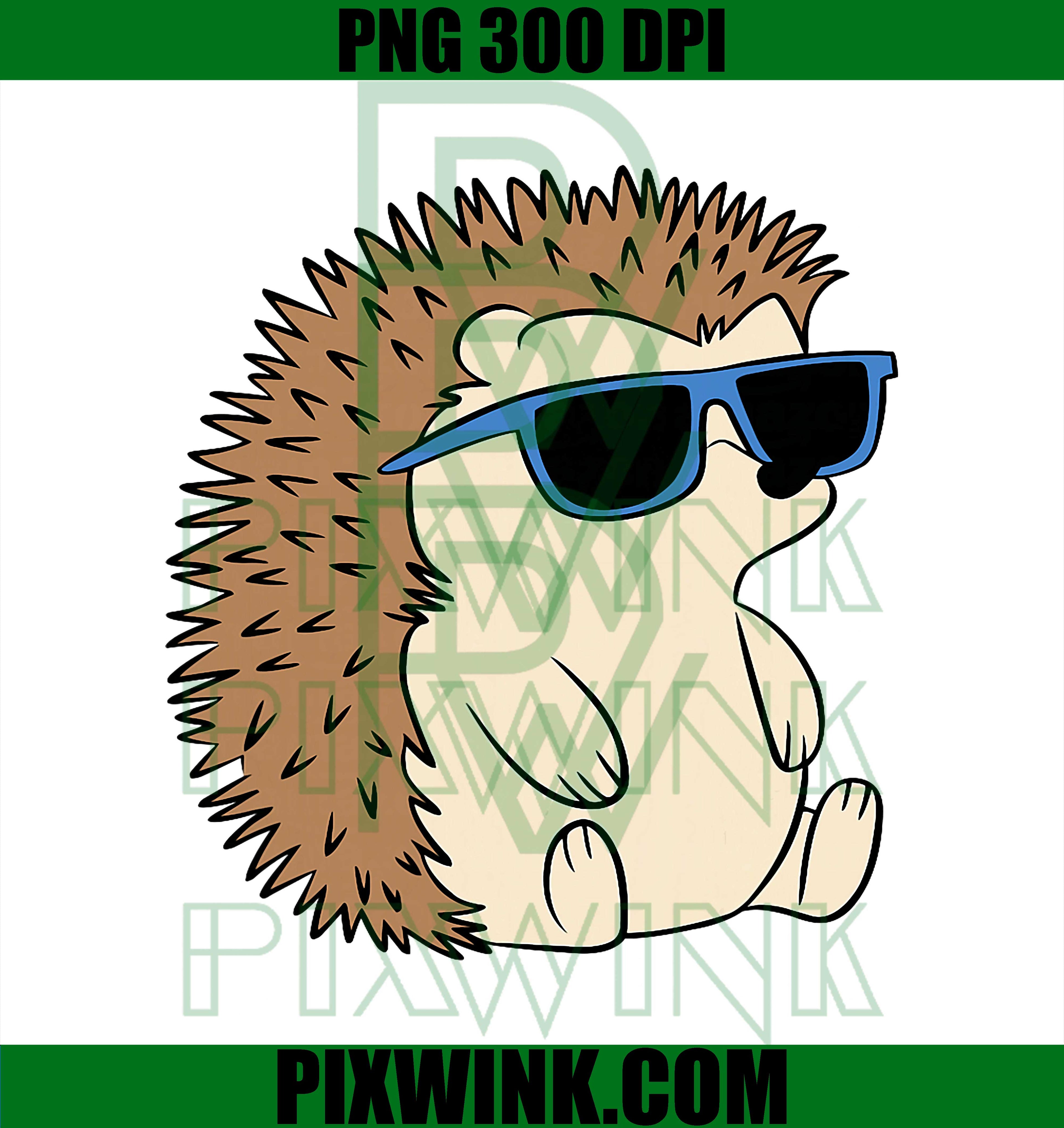 Cool Sunglasses Hedgehog PNG, Cute Funny Animal