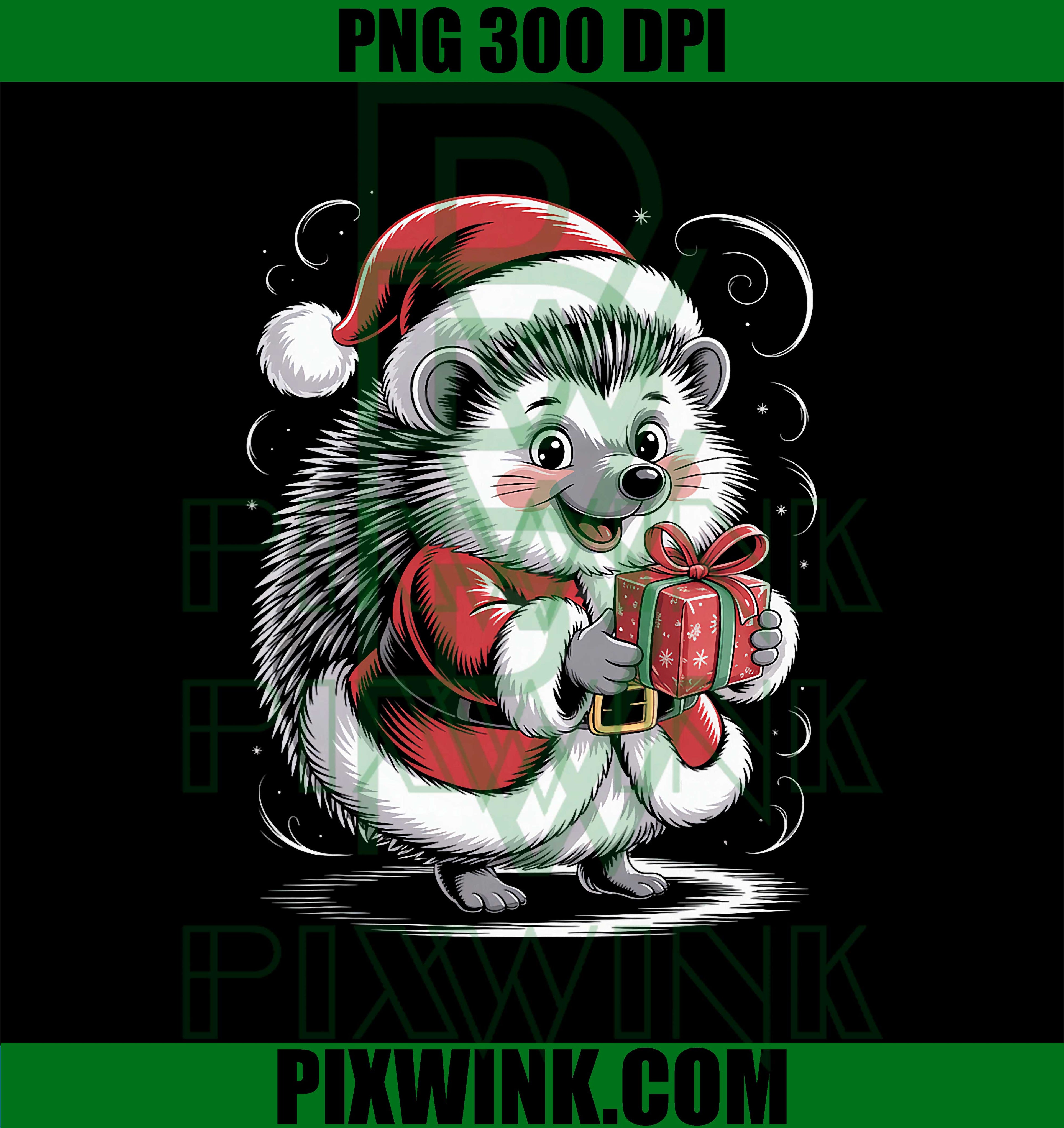 Cute Santa Hat Animal PNG