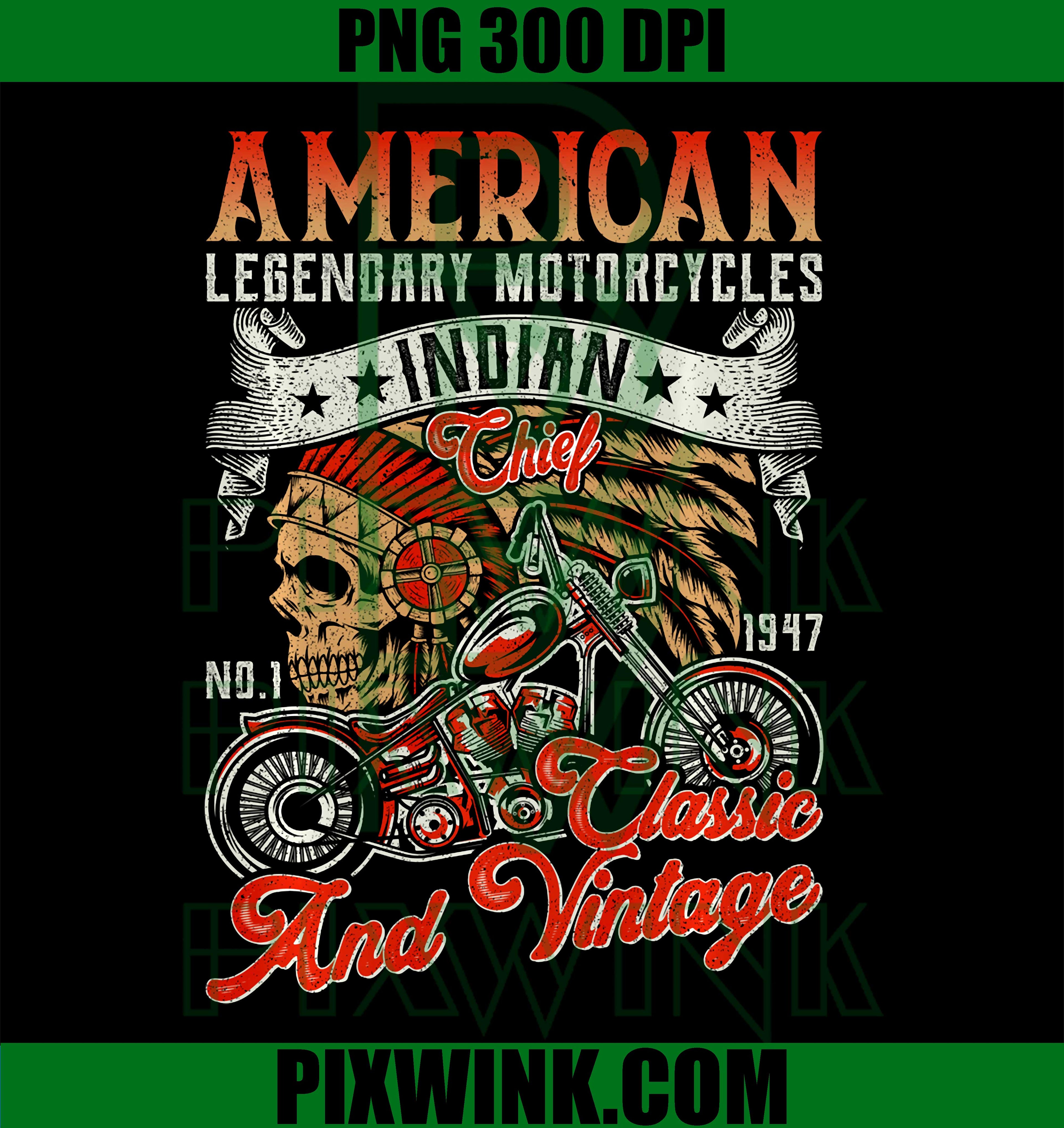 American Legendary Motorcycles PNG, Indian Funny Classic Graphic PNG