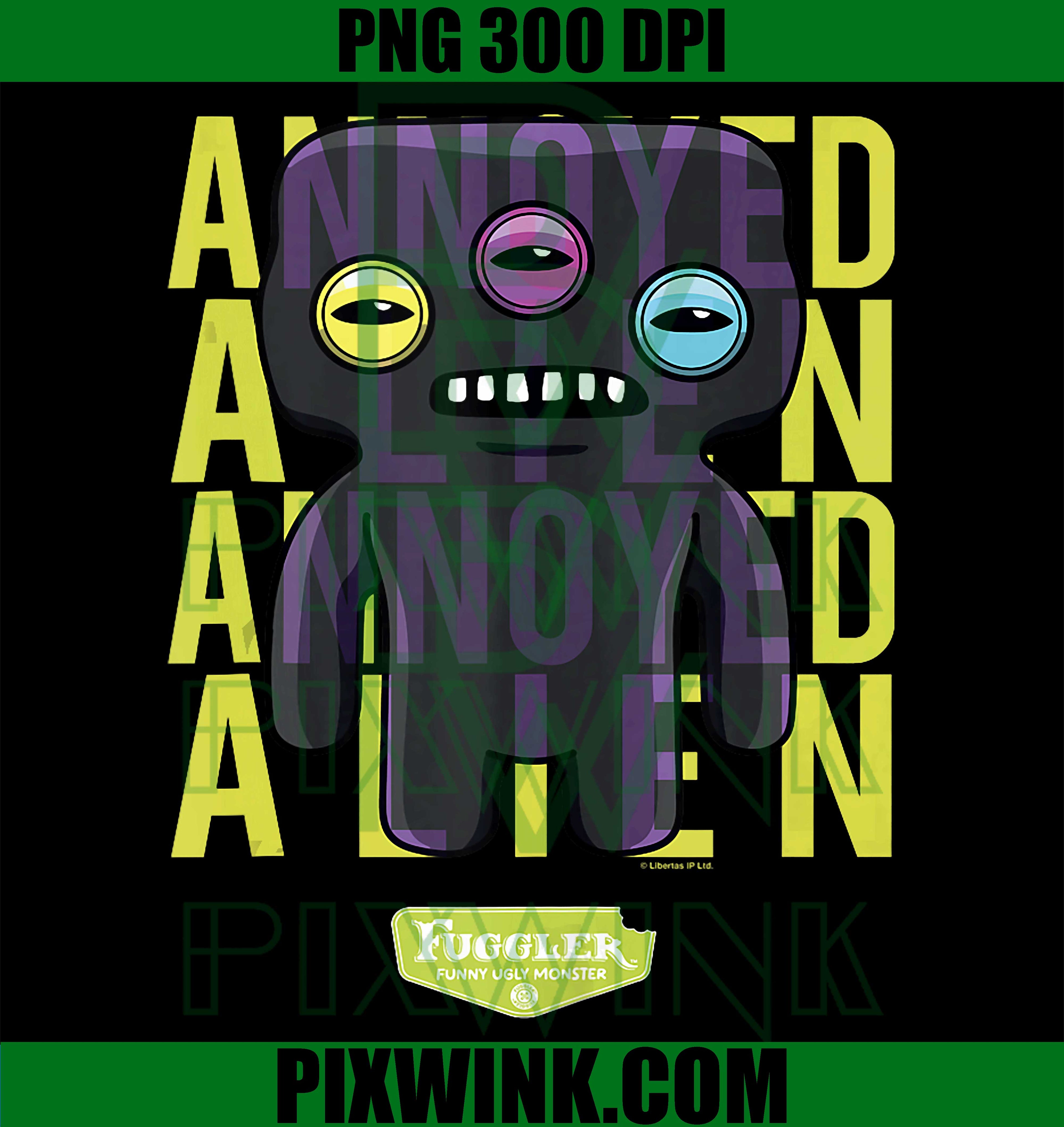 Fuggler Alien PNG, Black Laboratory Misfit PNG Funny Monster Design