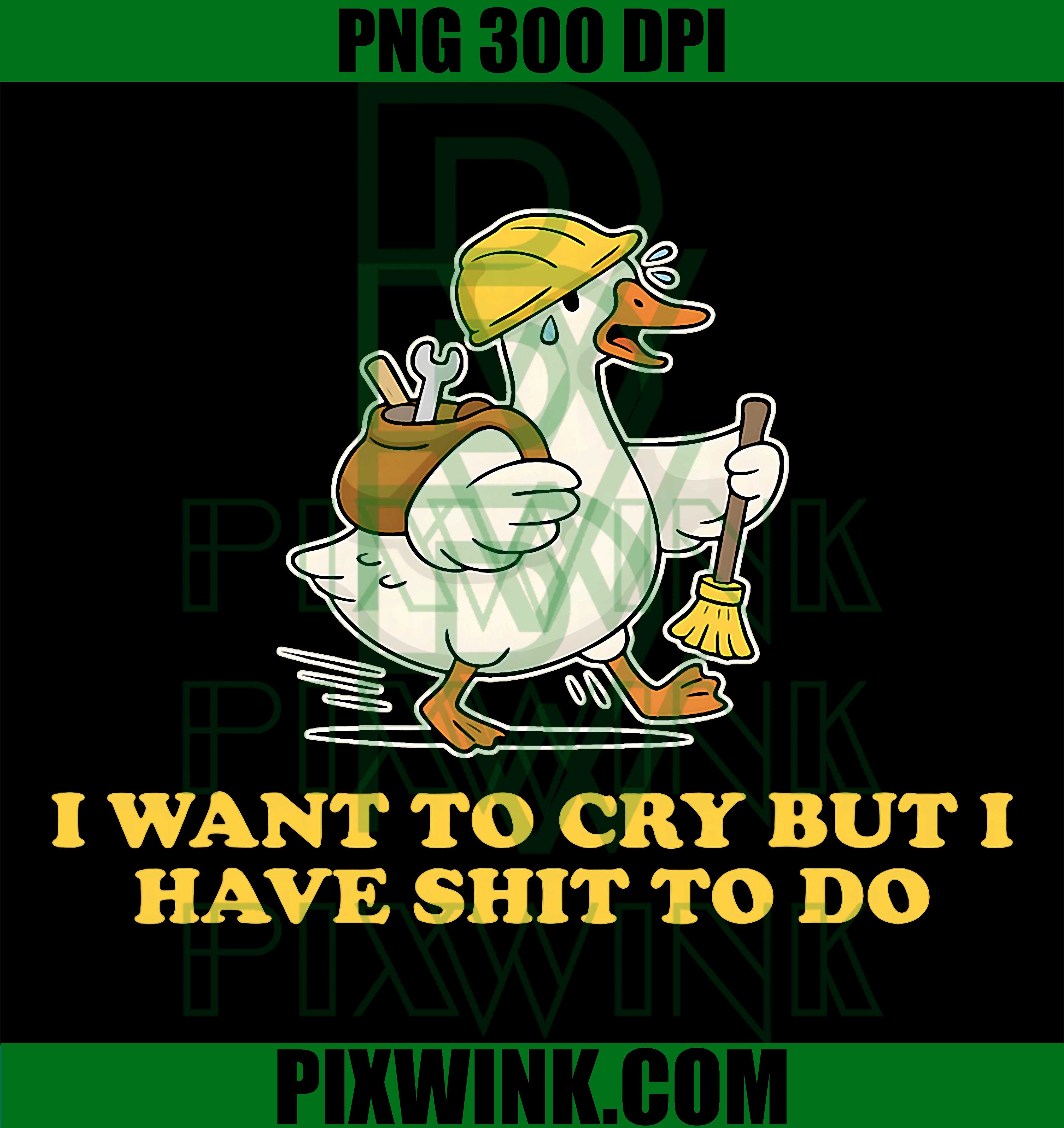I Want To Cry PNG, Funny Duck PNG, Meme PNG