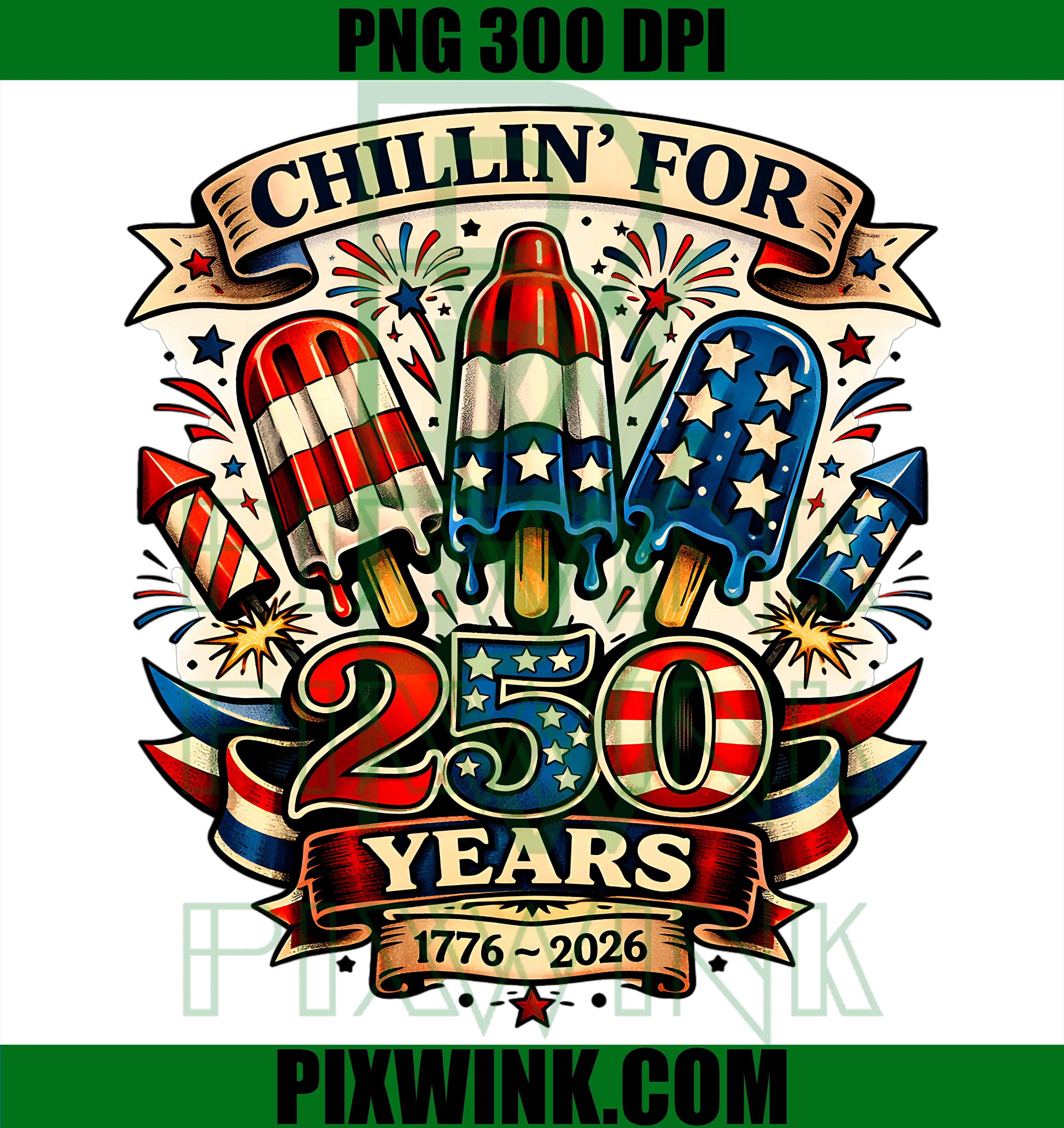 American Flag Popsicle PNG, 4th of July Patriotic PNG, Funny Graphic PNG