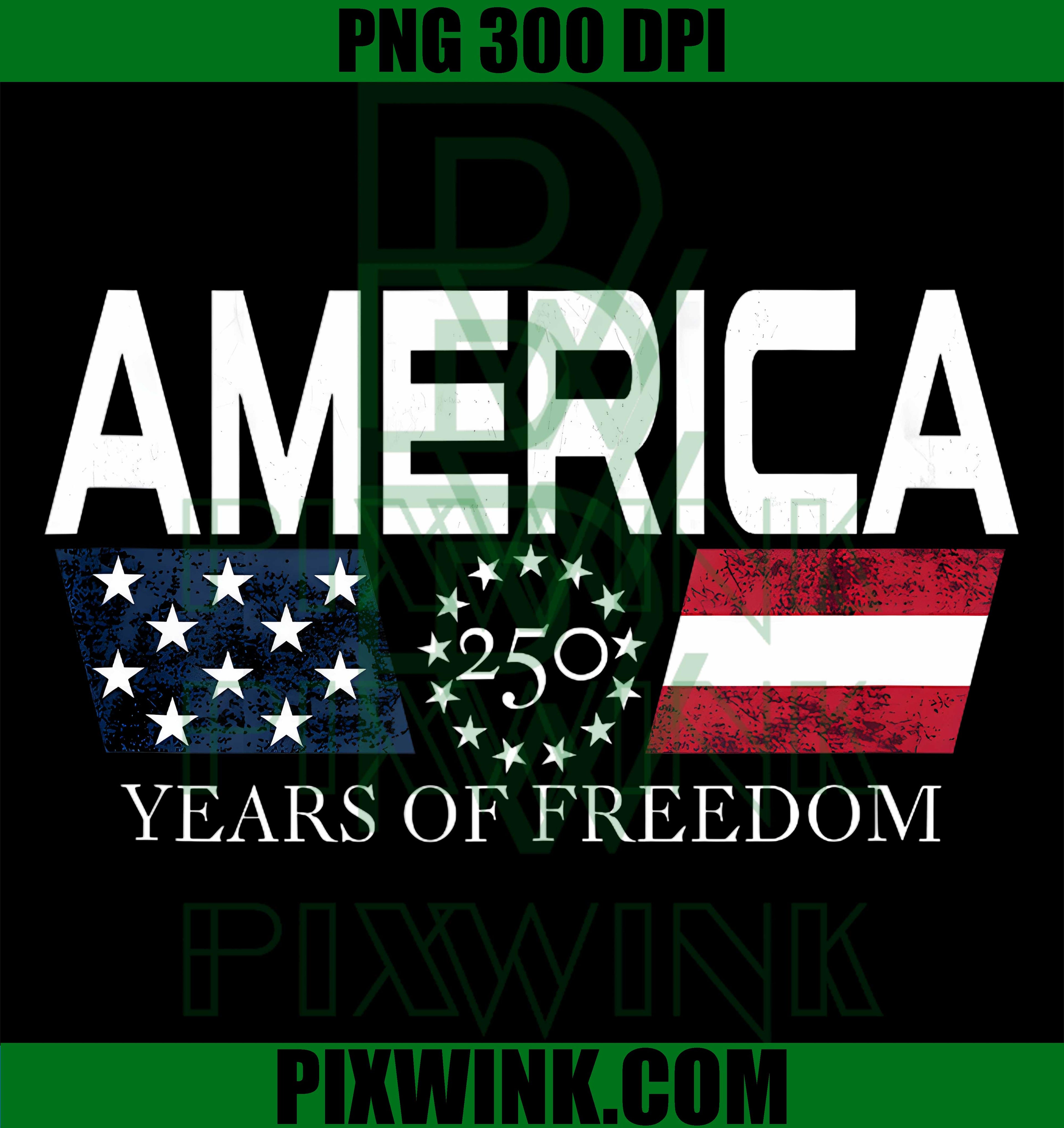 America 250 Years Freedom PNG, US 250th Anniversary PNG, Patriotic 1776-2026 PNG