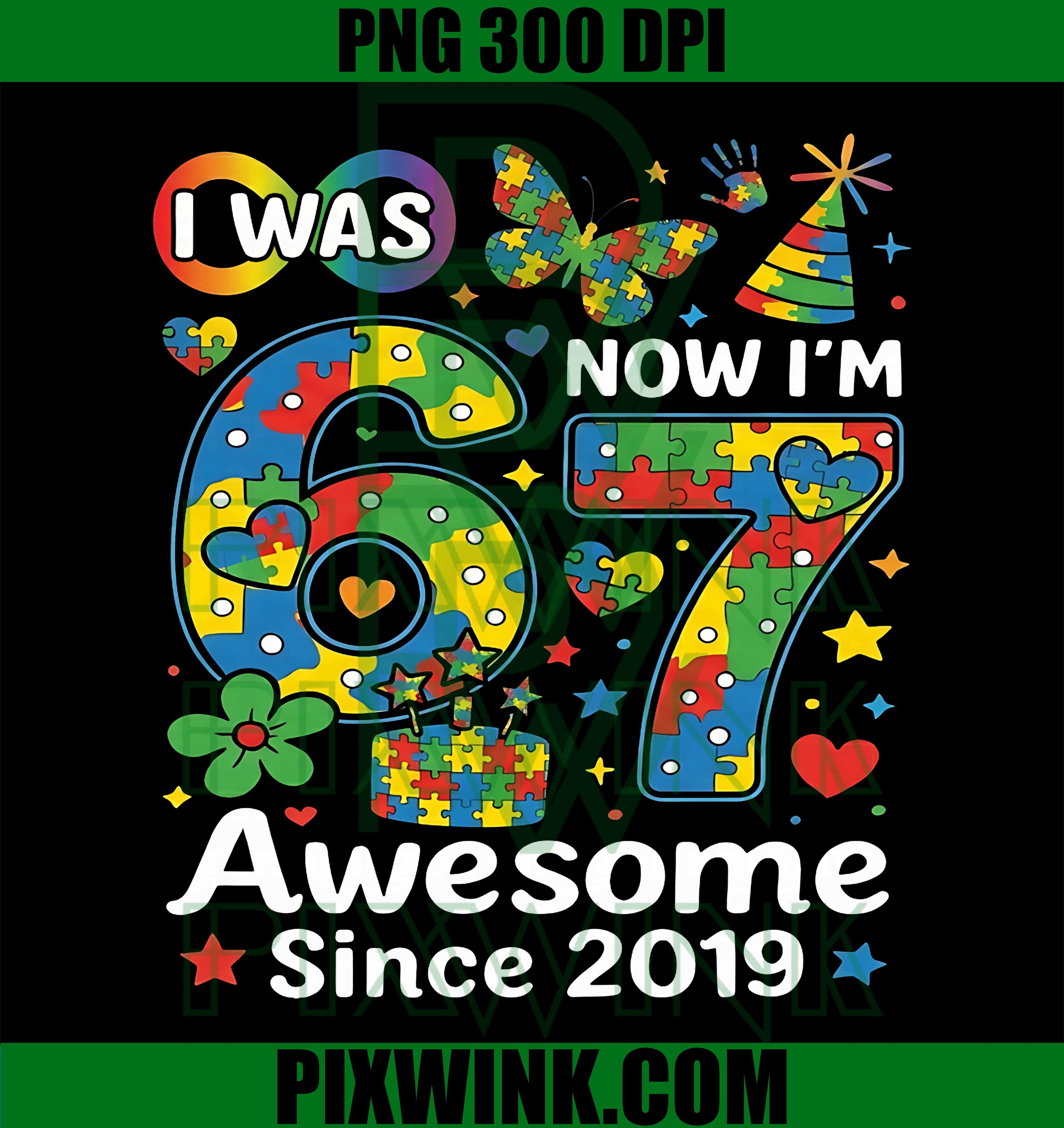 Autism Awareness PNG, 7th Birthday PNG, Boys Girls PNG