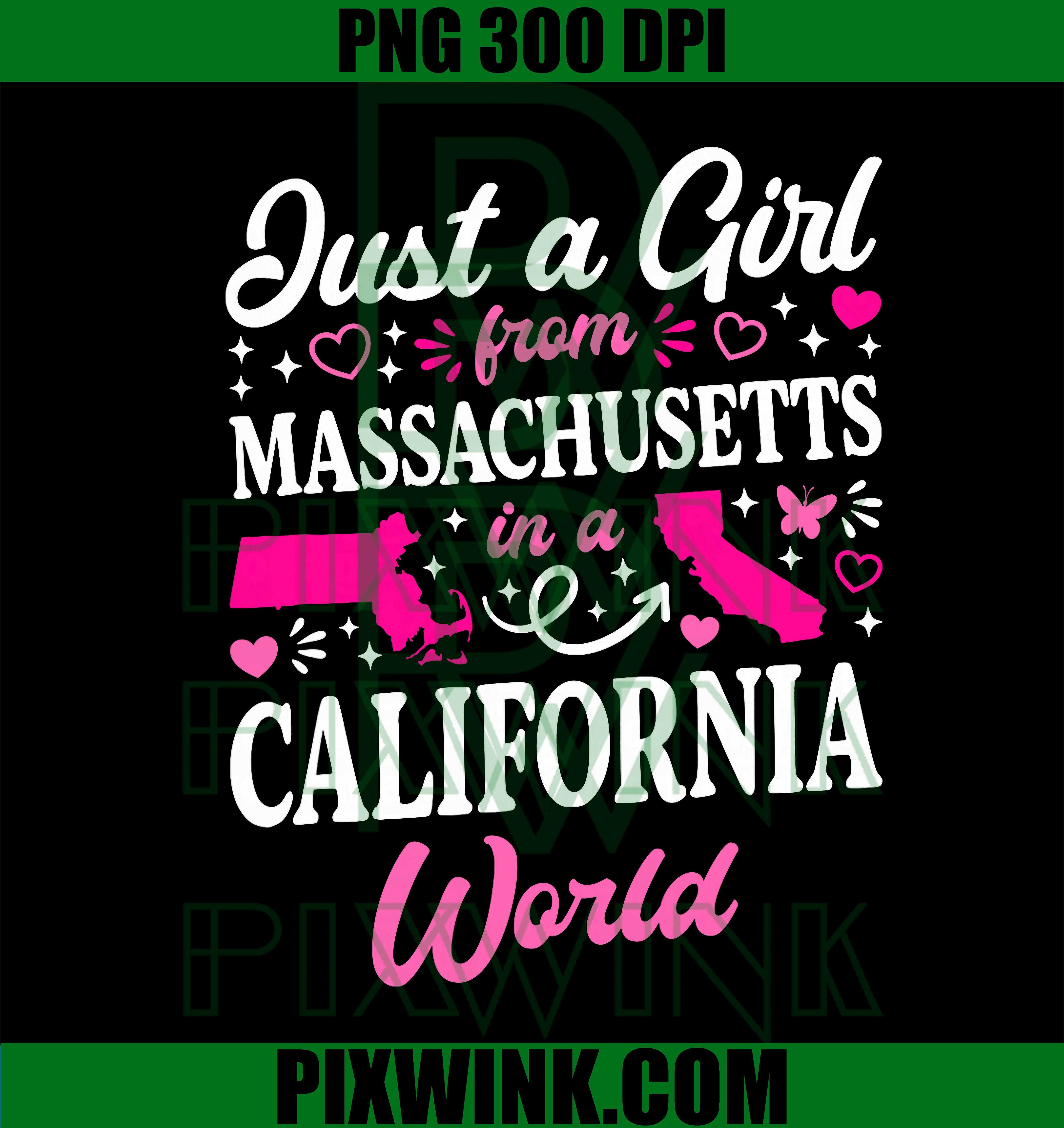 Massachusetts Girl PNG, California World PNG, State Pride PNG