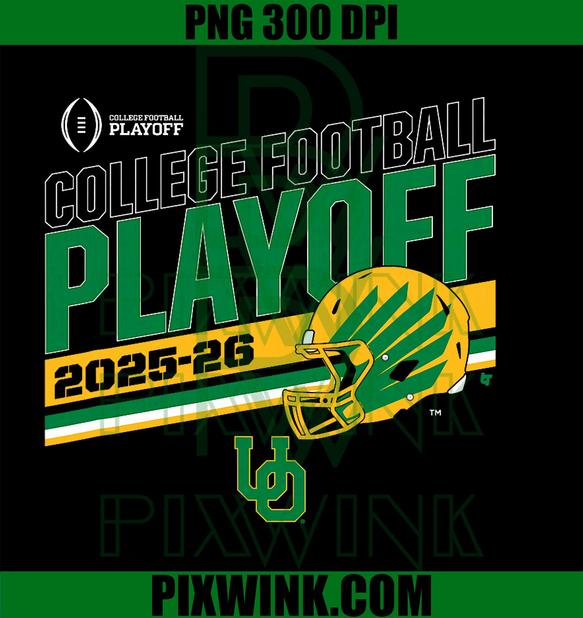 Oregon Ducks, College Football Playoff Stripe 2025 PNG
