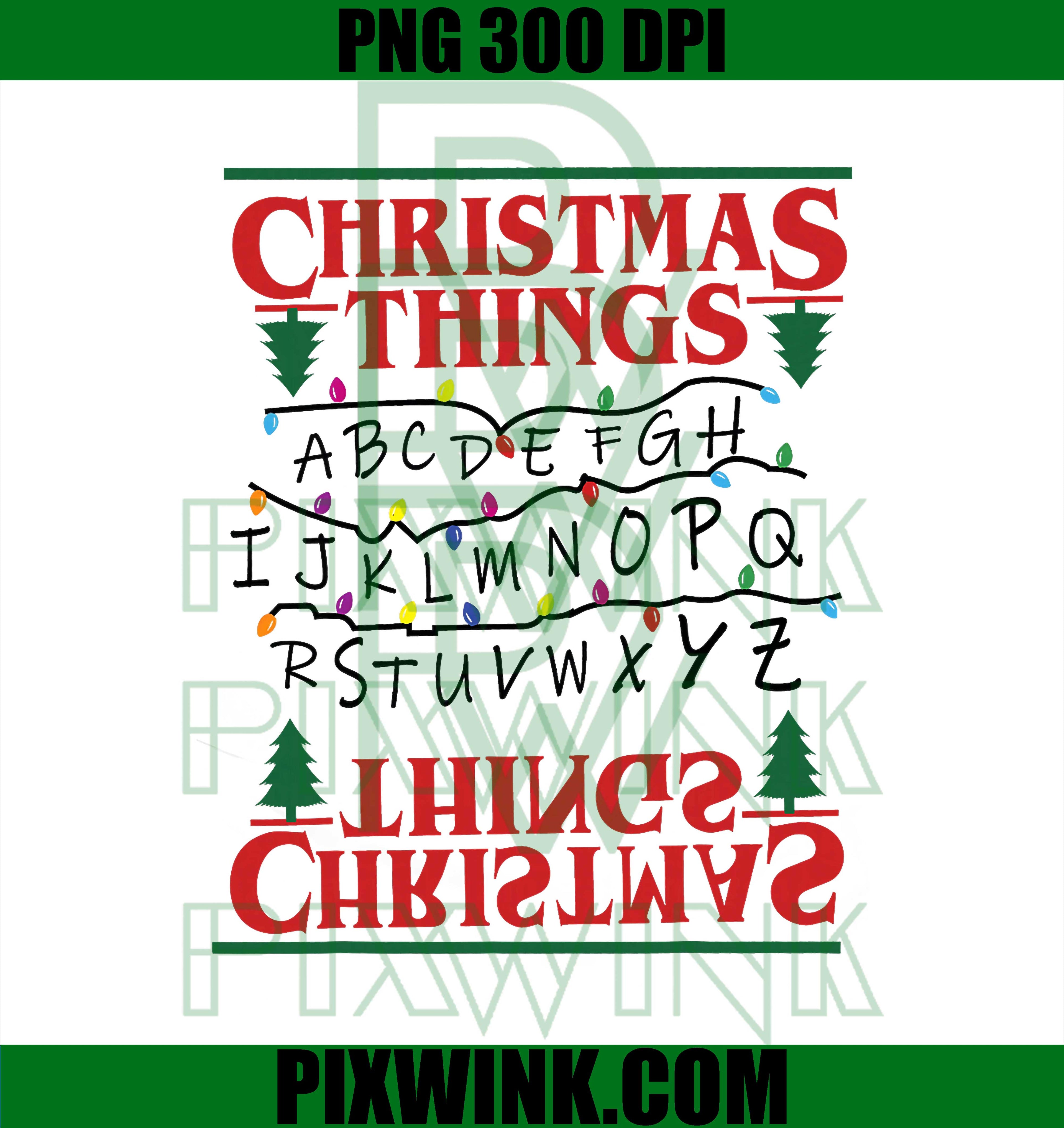 Alphabet Lights Merry Christmas Things PNG