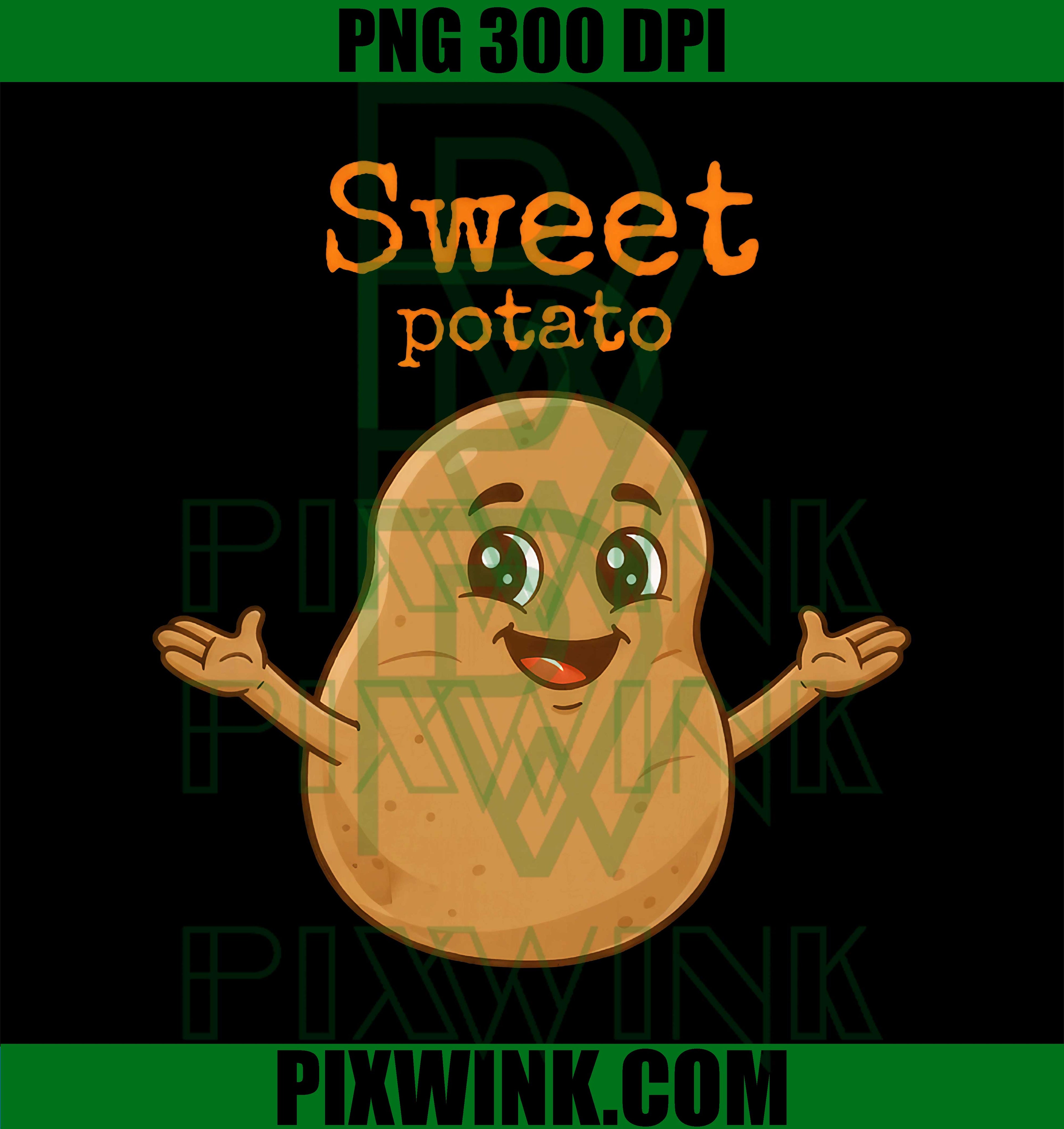 Cute Sweet Rude Potato PNG
