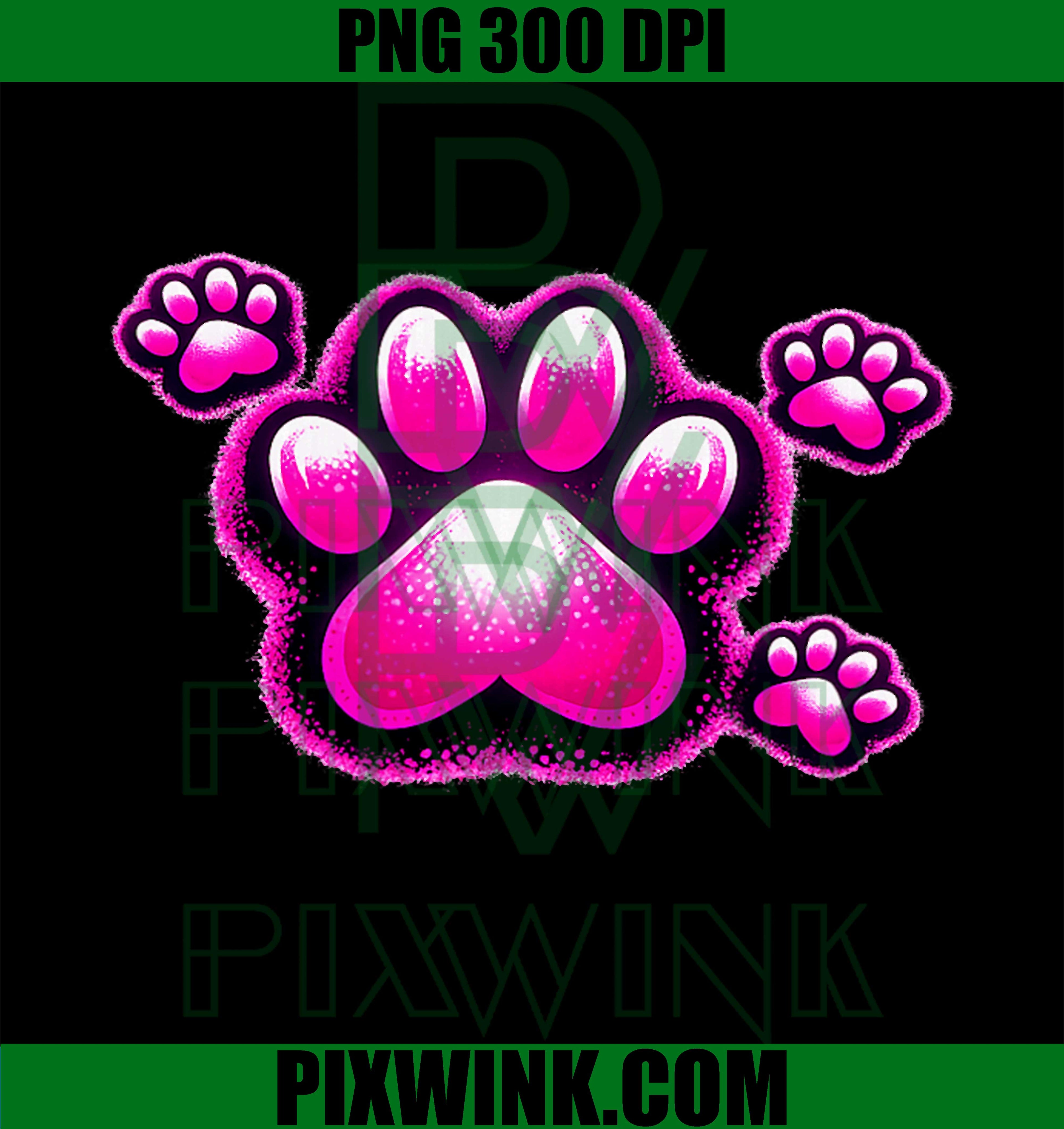 Pastel Paw Print PNG, Gradient Paw PNG, Cute Paw Print PNG