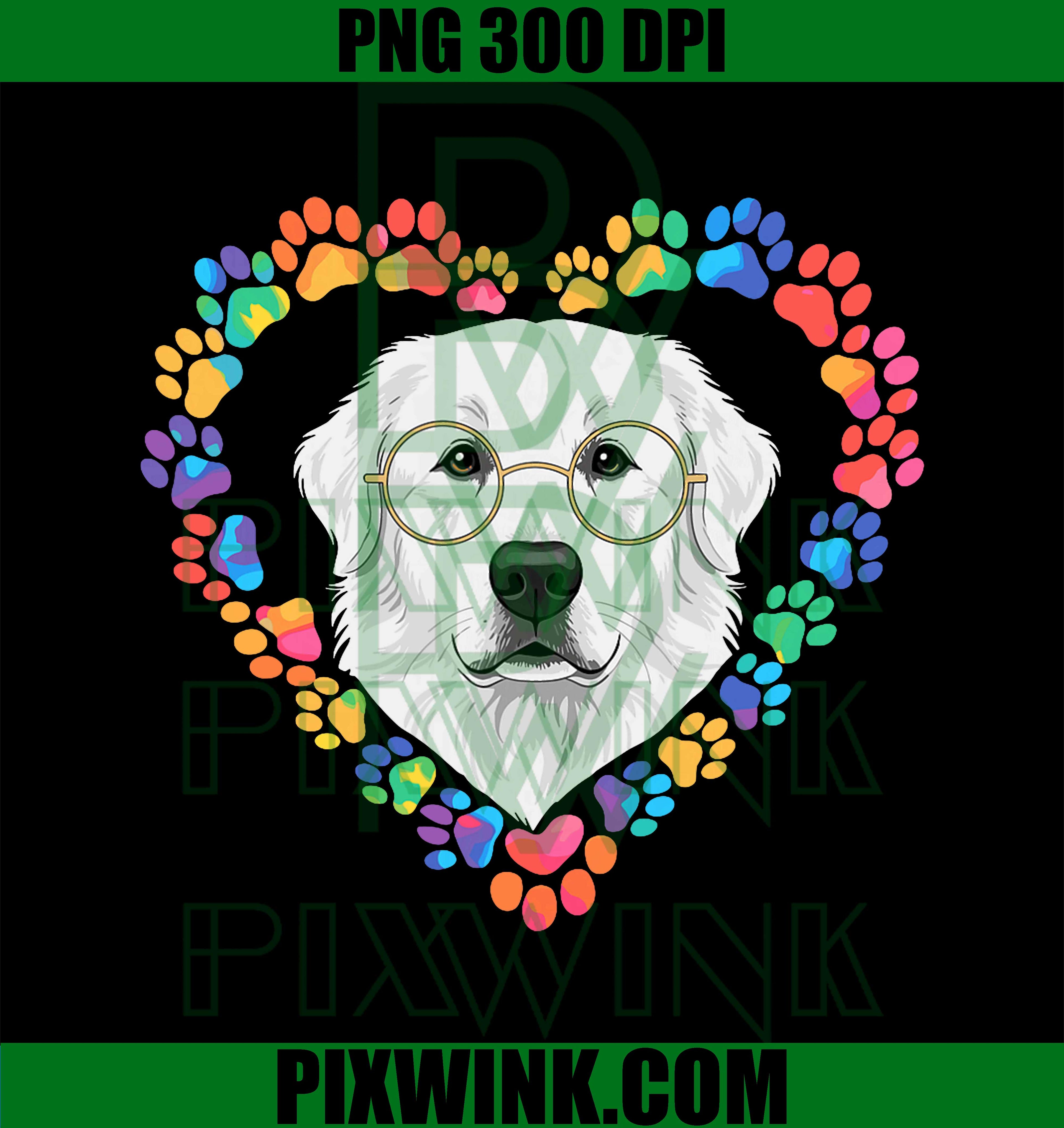 Great Pyrenees Paw PNG, Pyrenees Heart Paw PNG, Pyrenees Dog PNG