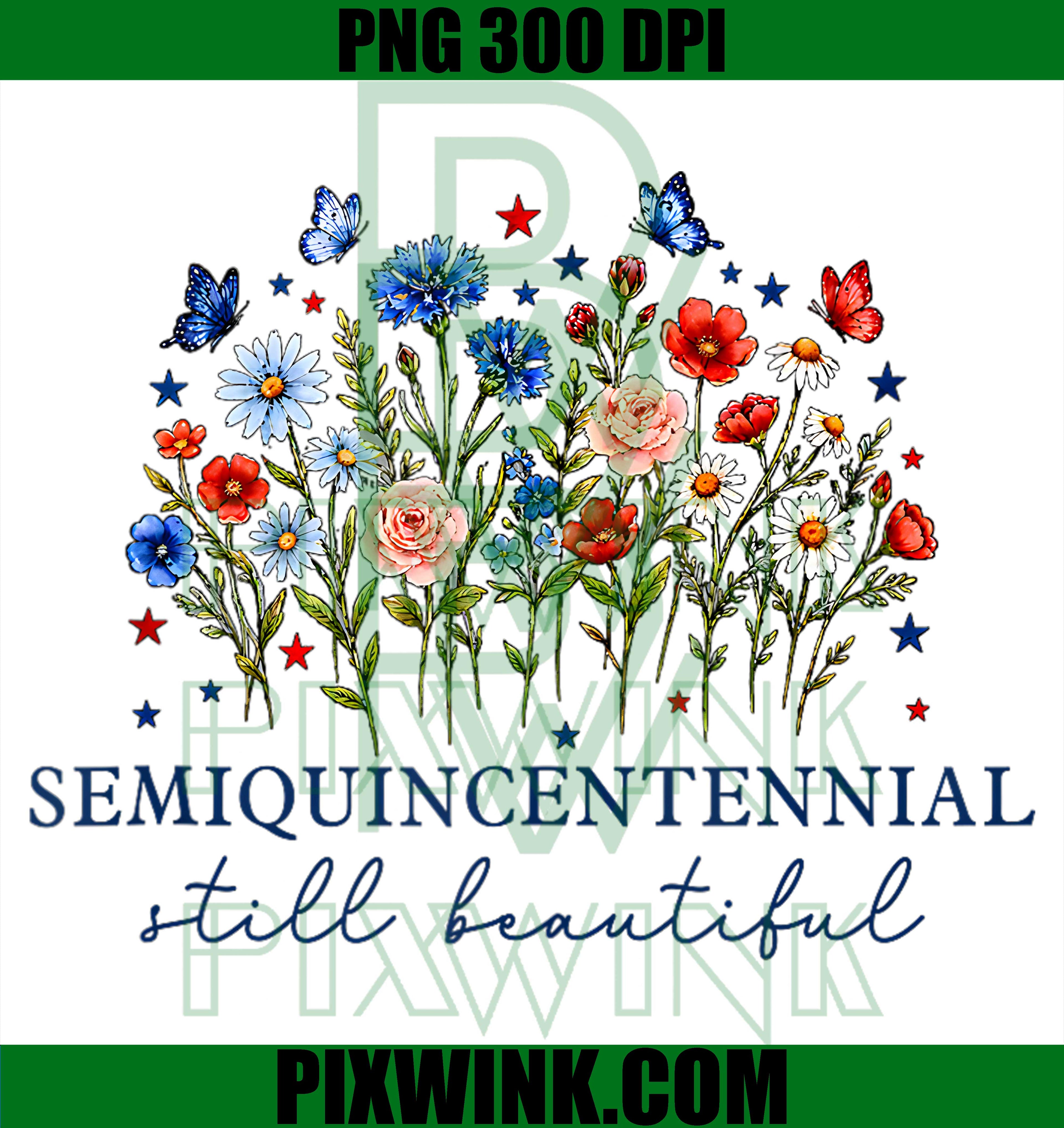 America 250 Anniversary PNG, 1776-2026 USA PNG, Boho Floral Wildflowers PNG
