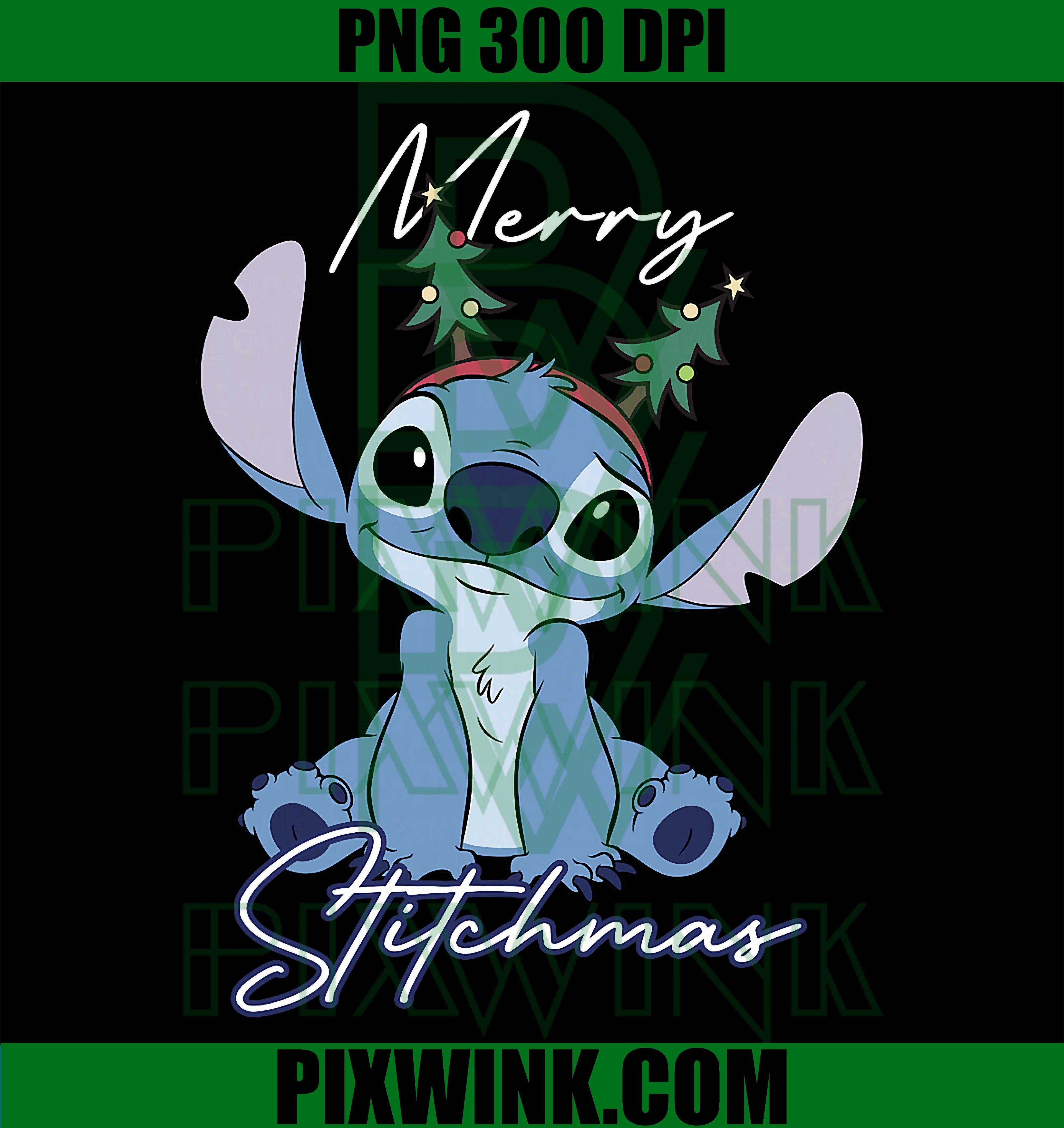 Disney Lilo & Stitch Christmas Cute Pose Merry Stitchmas PNG