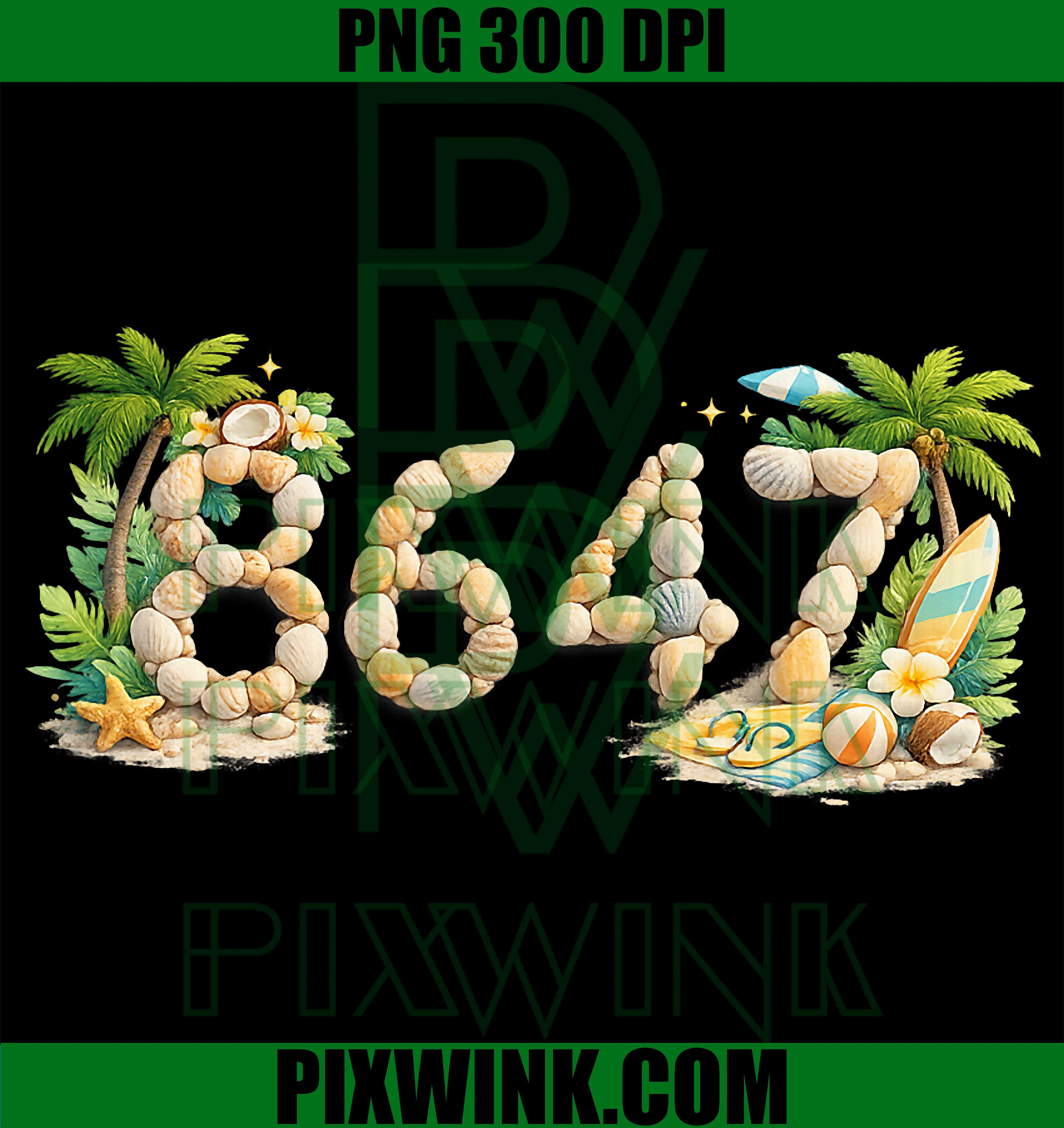 8647 Seashells PNG, Funny Summer Beach PNG Coastal Design