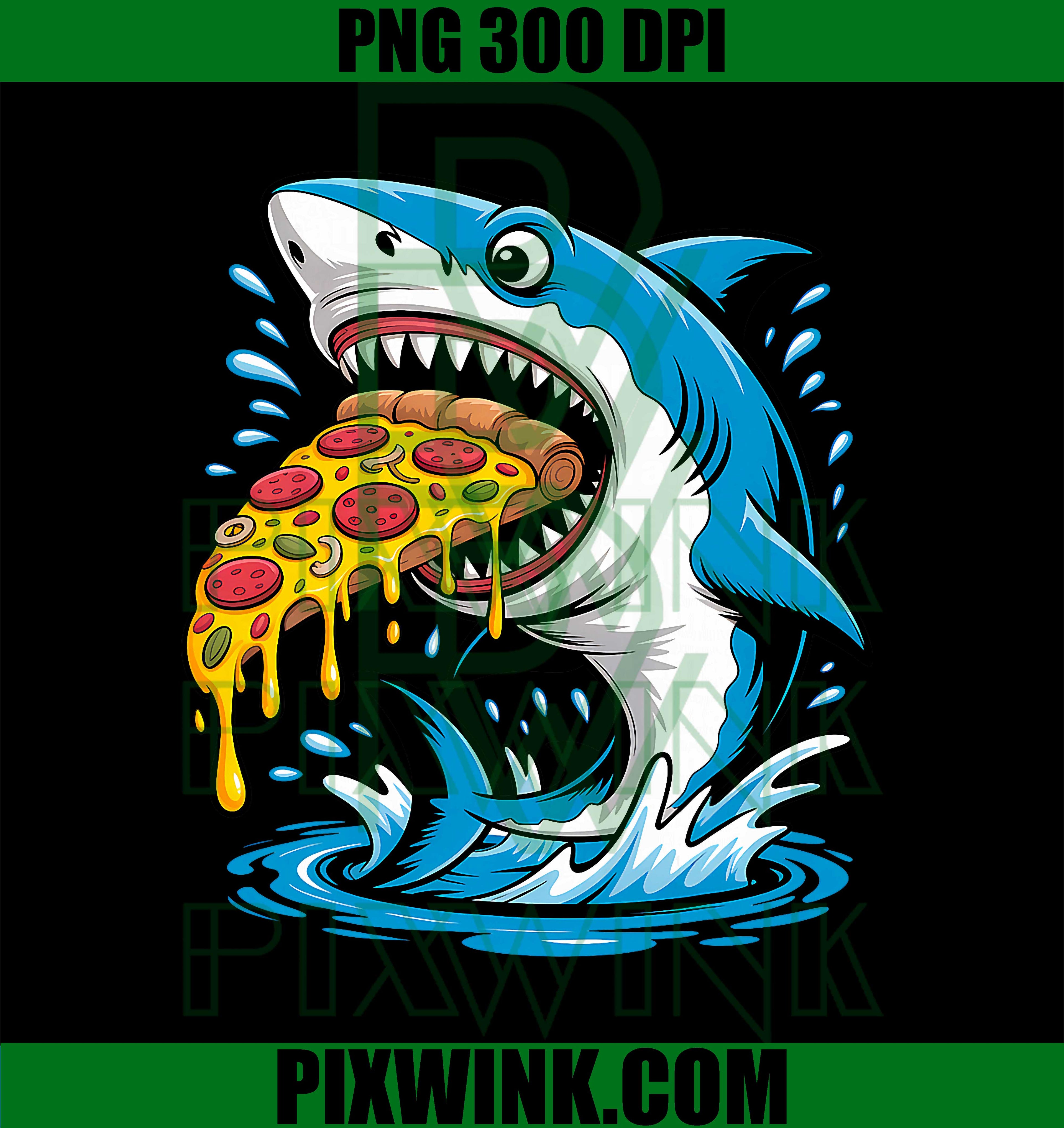 Pizza Eating Shark PNG, Kids Boys Jawsome Food Lover PNG