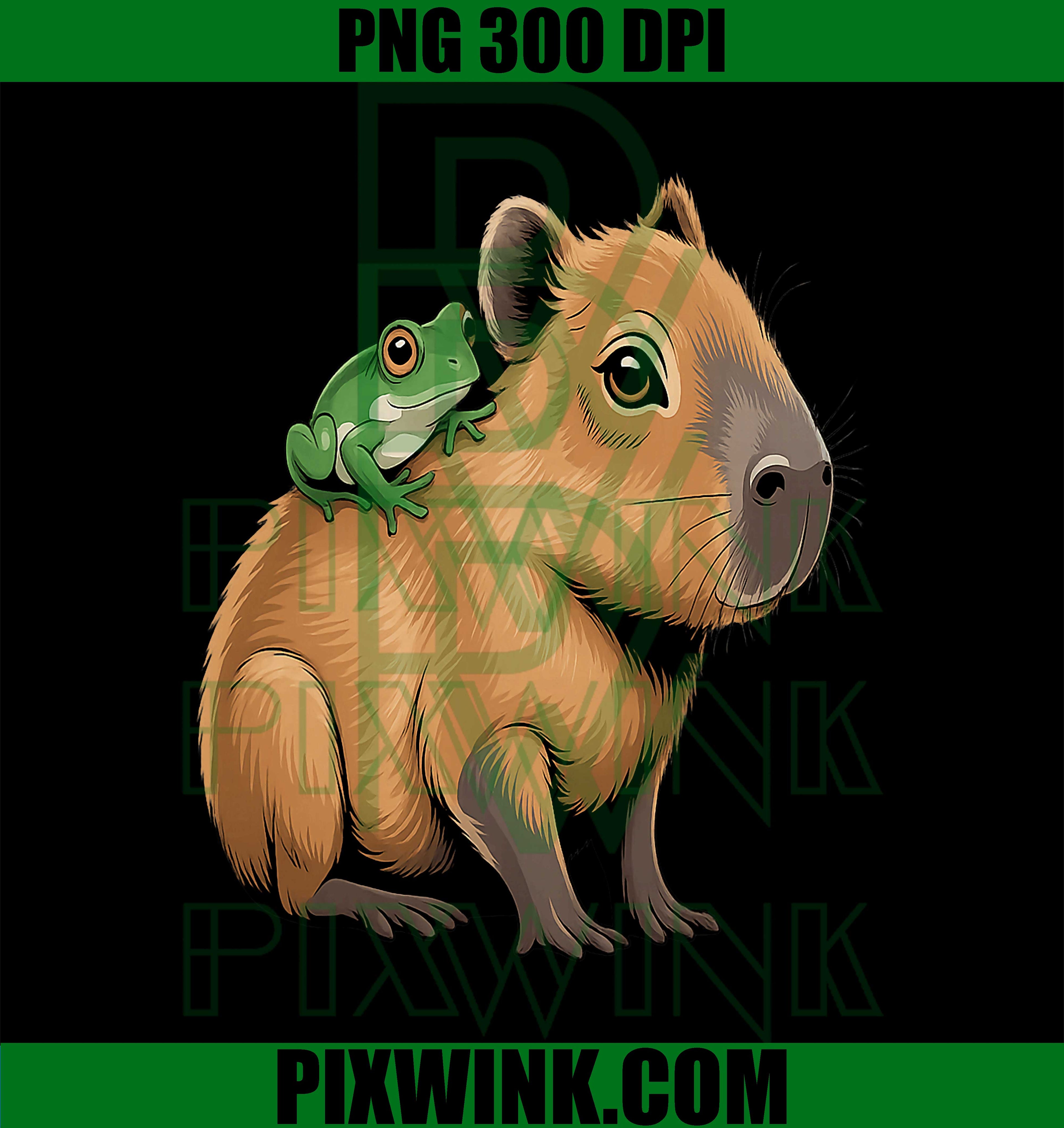 Cute Capybara Design PNG, Animal Lovers and Capybara PNG