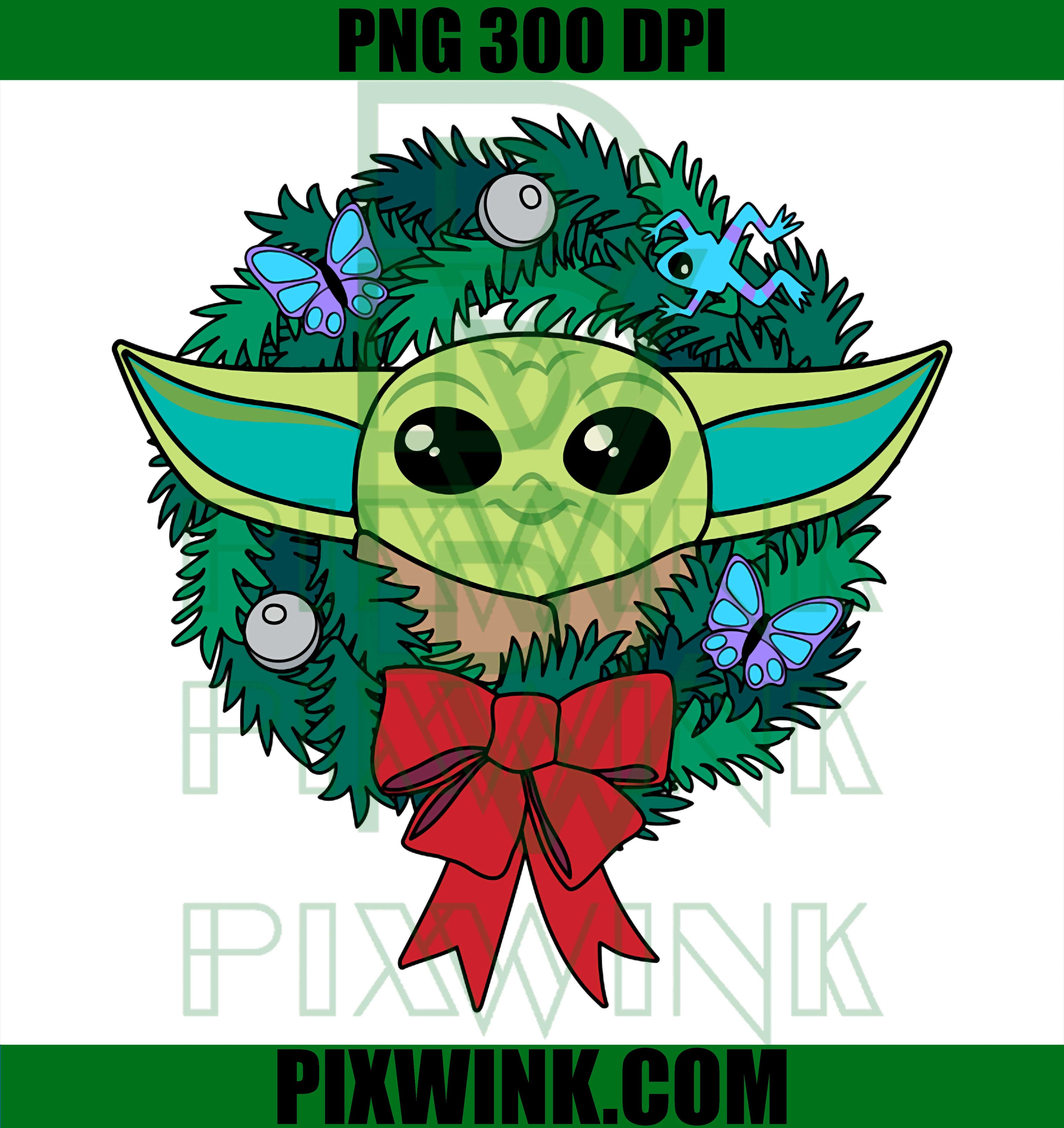 The Mandalorian Grogu Holiday Christmas PNG