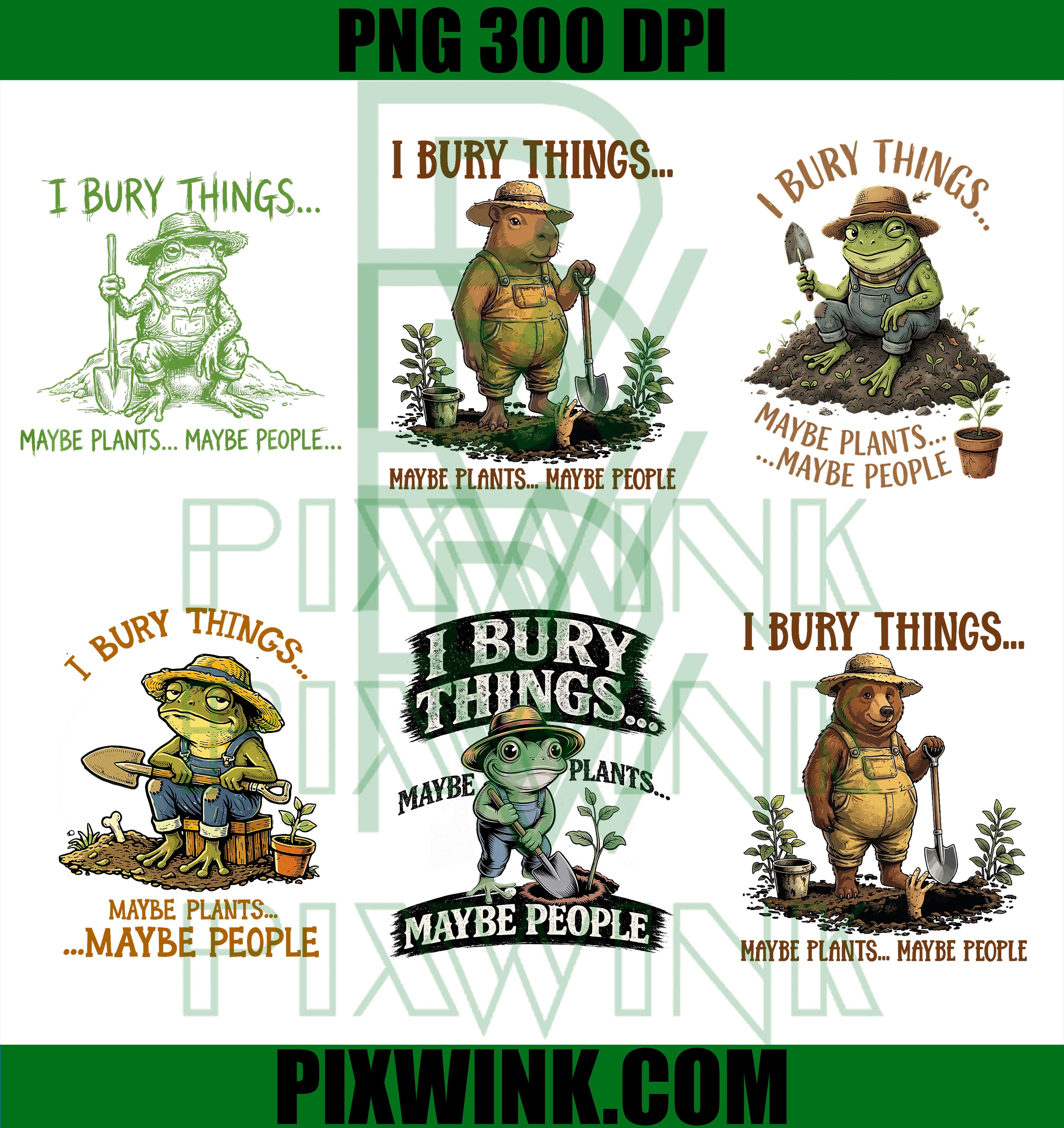 I Bury Things Cat Bundle PNG, Funny Cat Gardening PNG