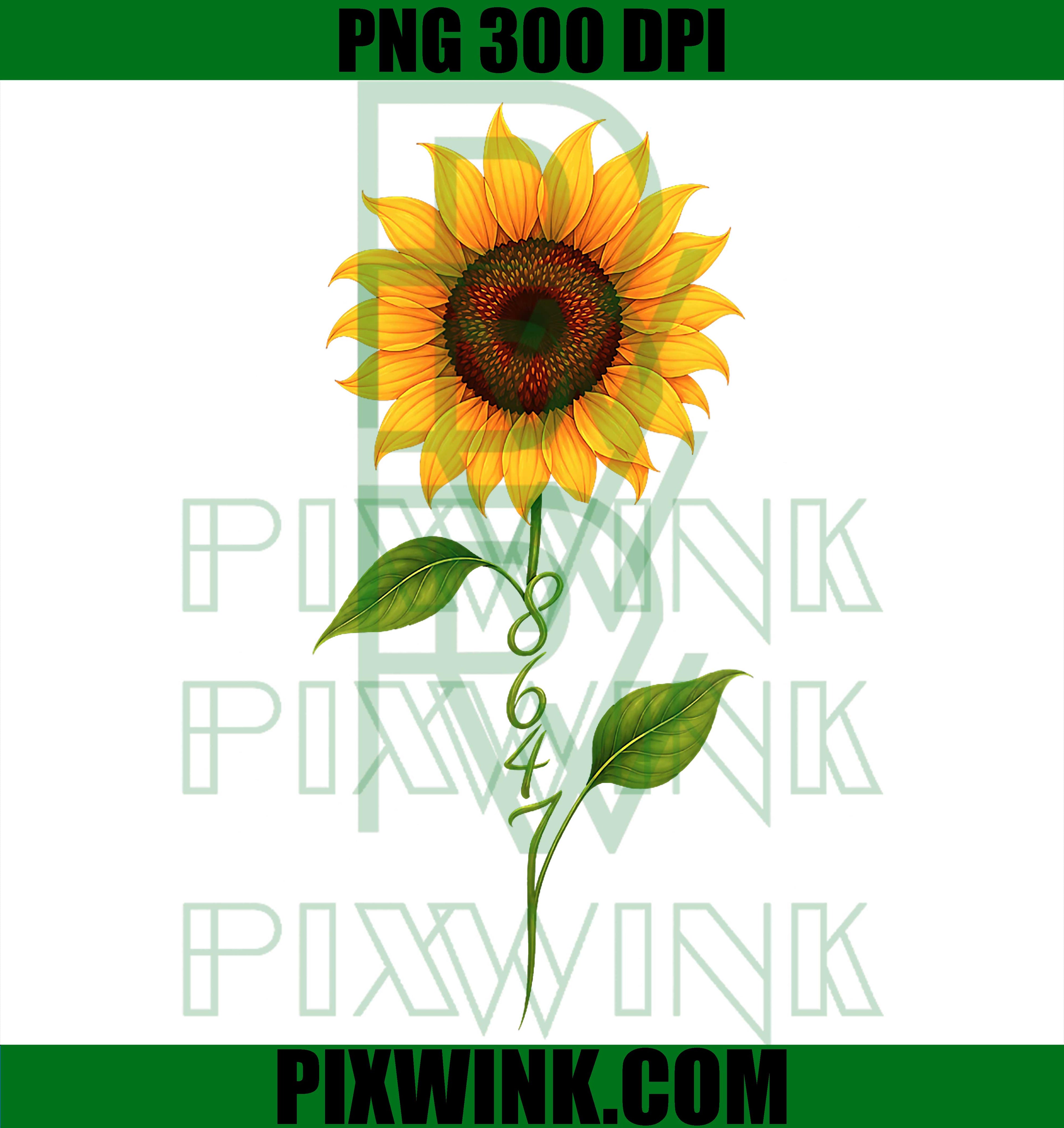 Retro 8647 Floral PNG, Vintage 86 47 Quote PNG