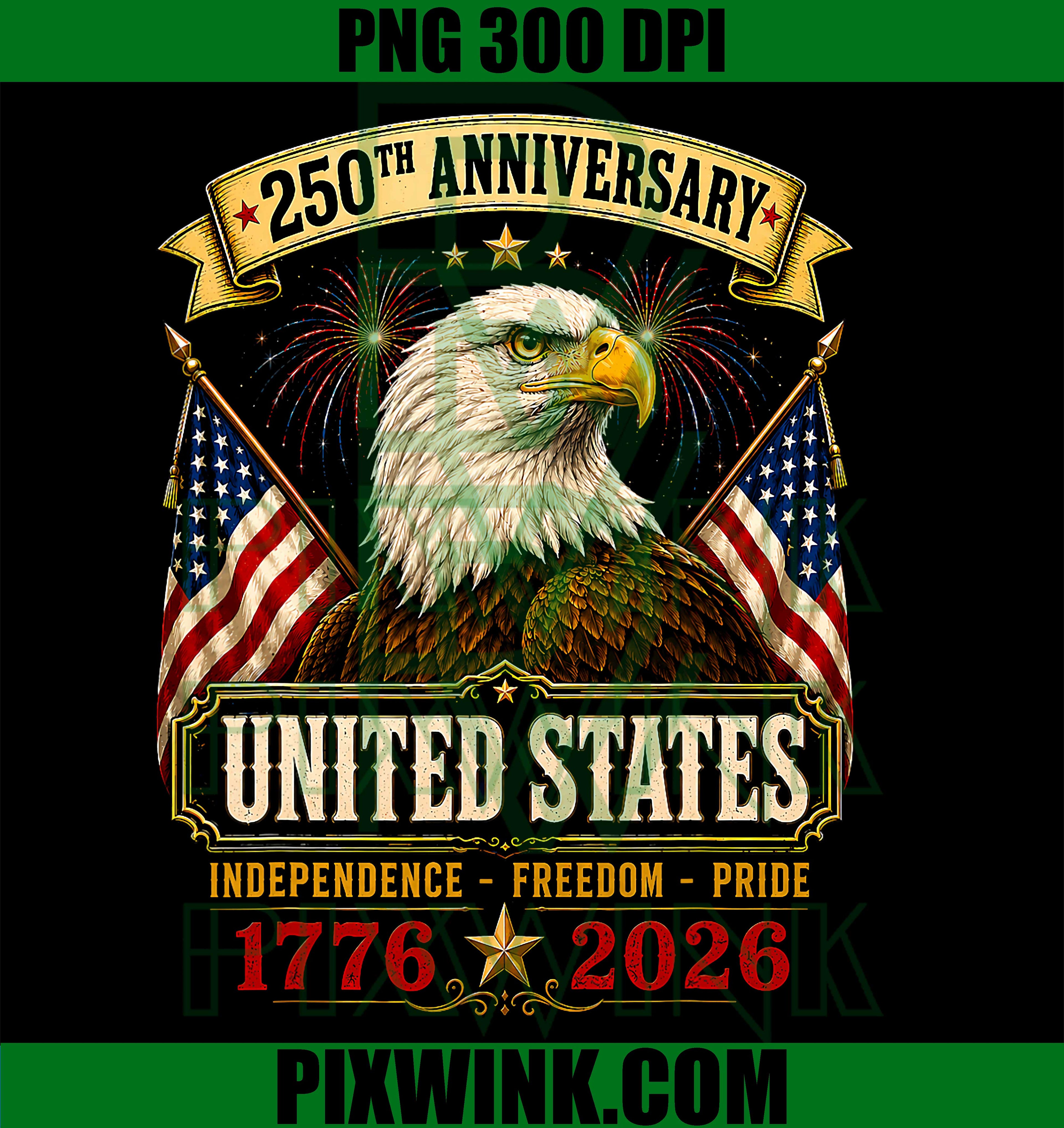 250th Anniversary USA Faith Freedom PNG, 4th Of July Patriotic Graphic PNG