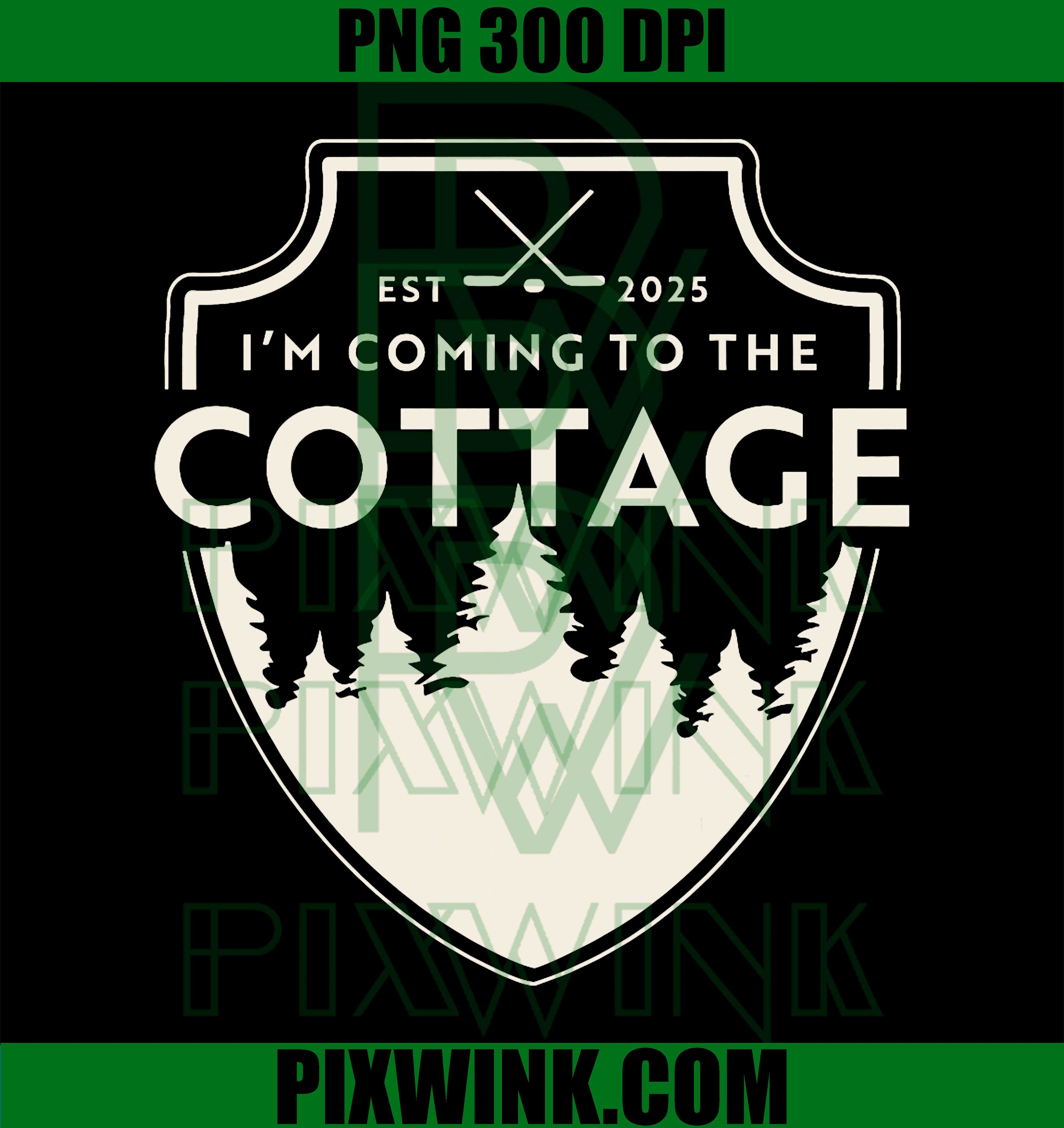 Coming to the Cottage PNG, Camping Quote Art, Forest Badge Design