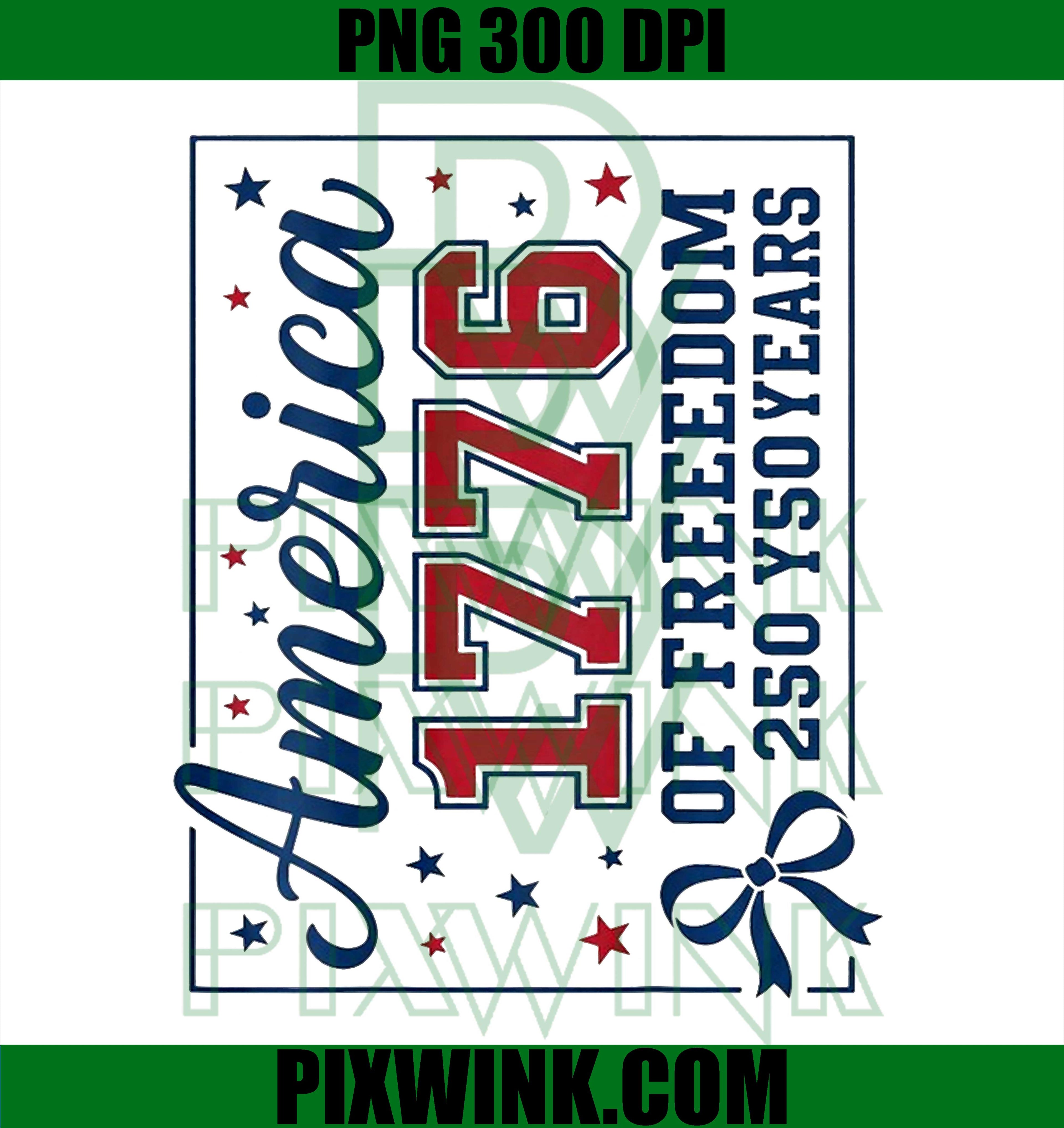 Patriotic America 1776 2026 PNG, Land of the Free Retro Design PNG