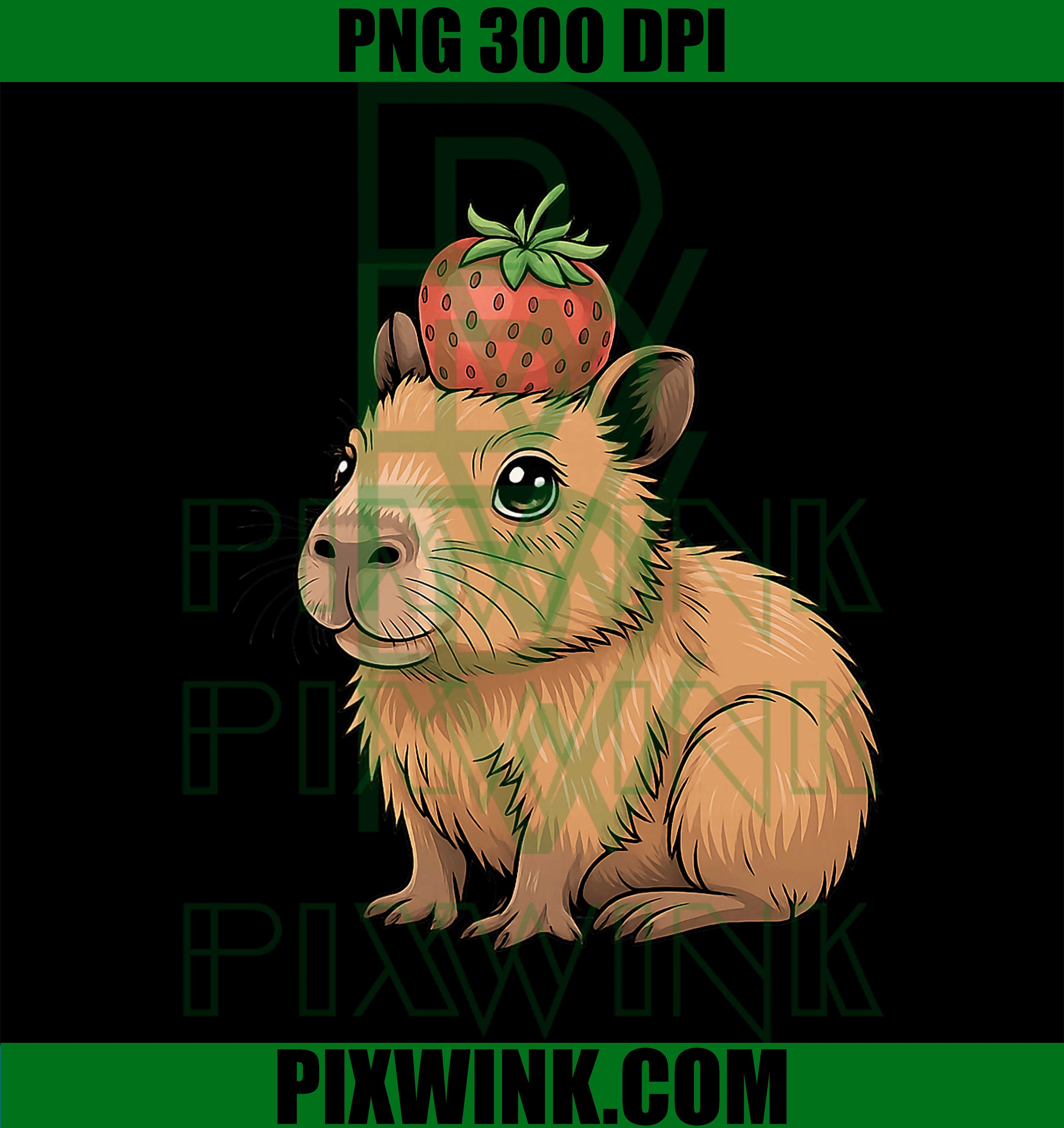 Cute Capybara Design PNG, Animal Lovers and Capybara PNG