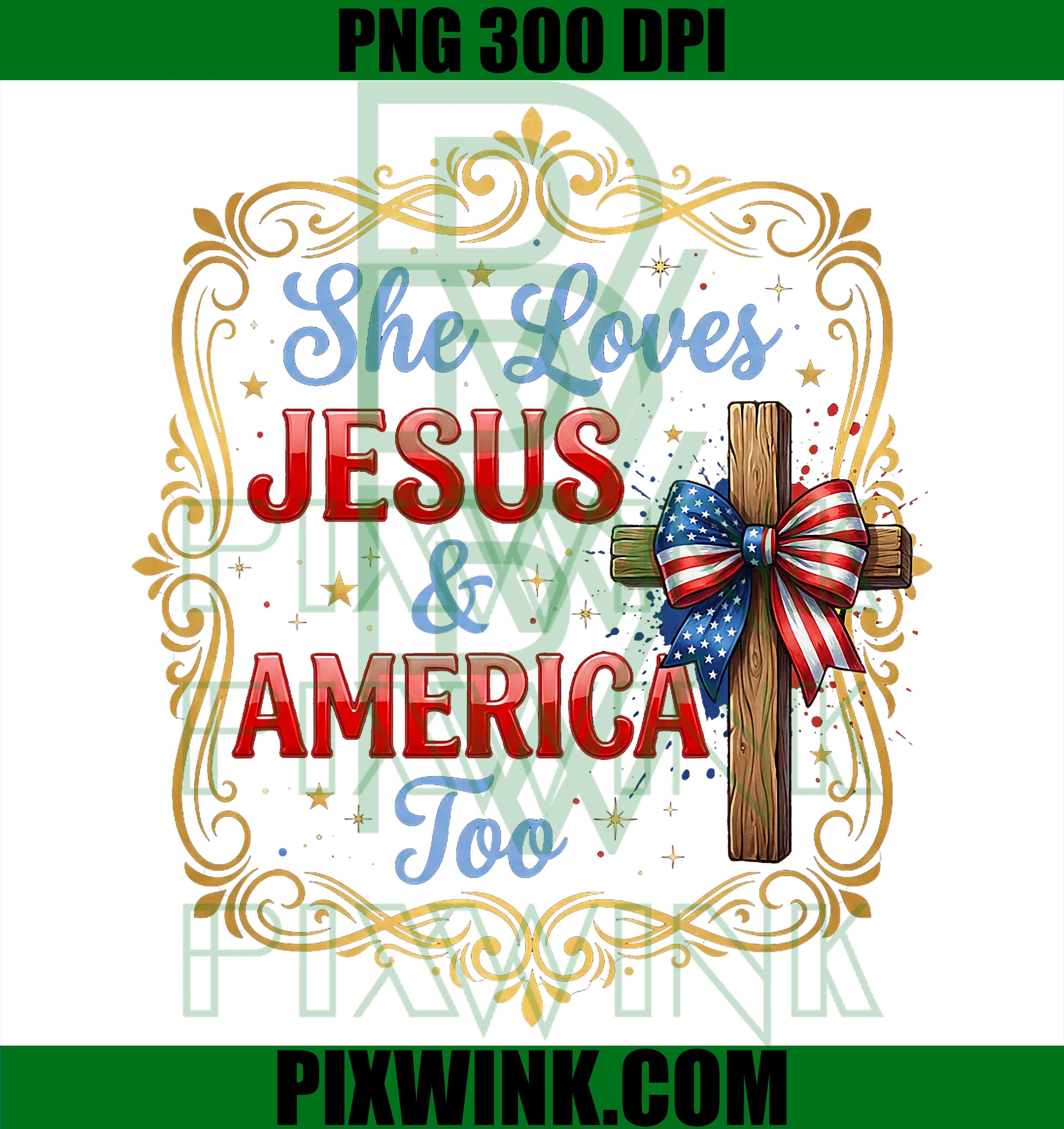 Christian Patriotic PNG, Jesus America PNG, 4th July Design PNG