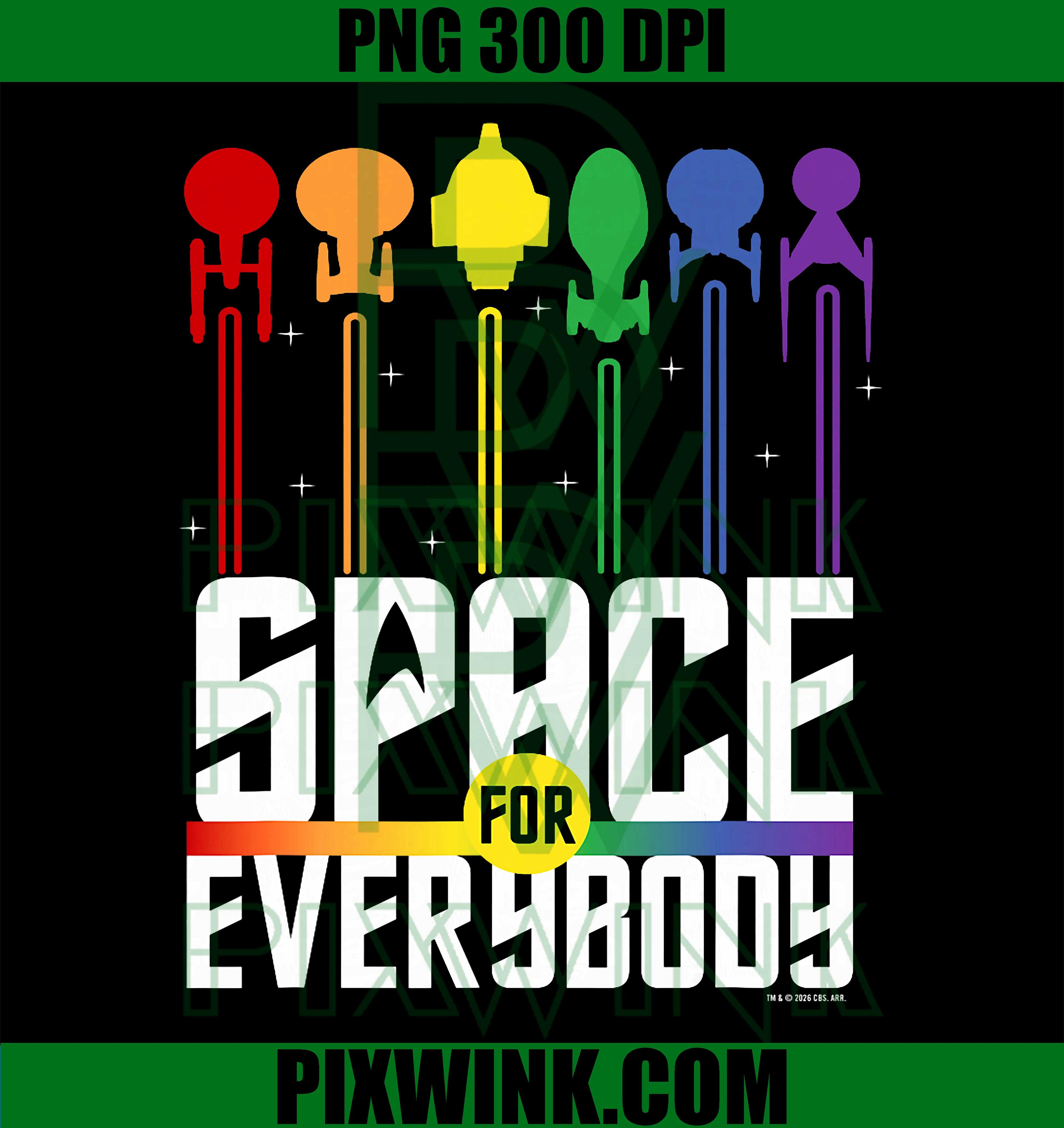 Star Trek Pride PNG, Space For Everybody Sci-Fi Logo PNG