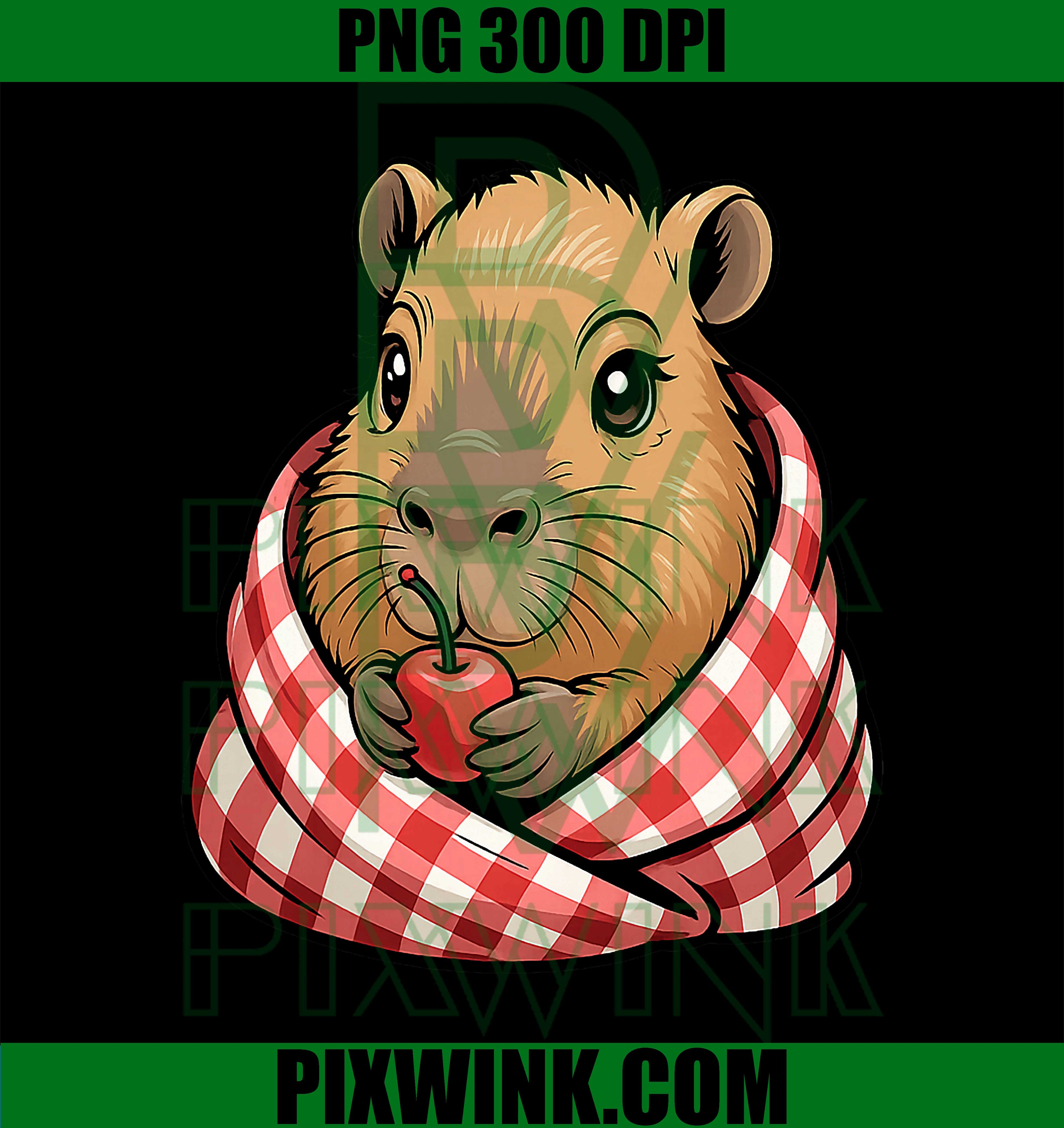 Cute Capybara Design PNG, Animal Lovers and Capybara PNG