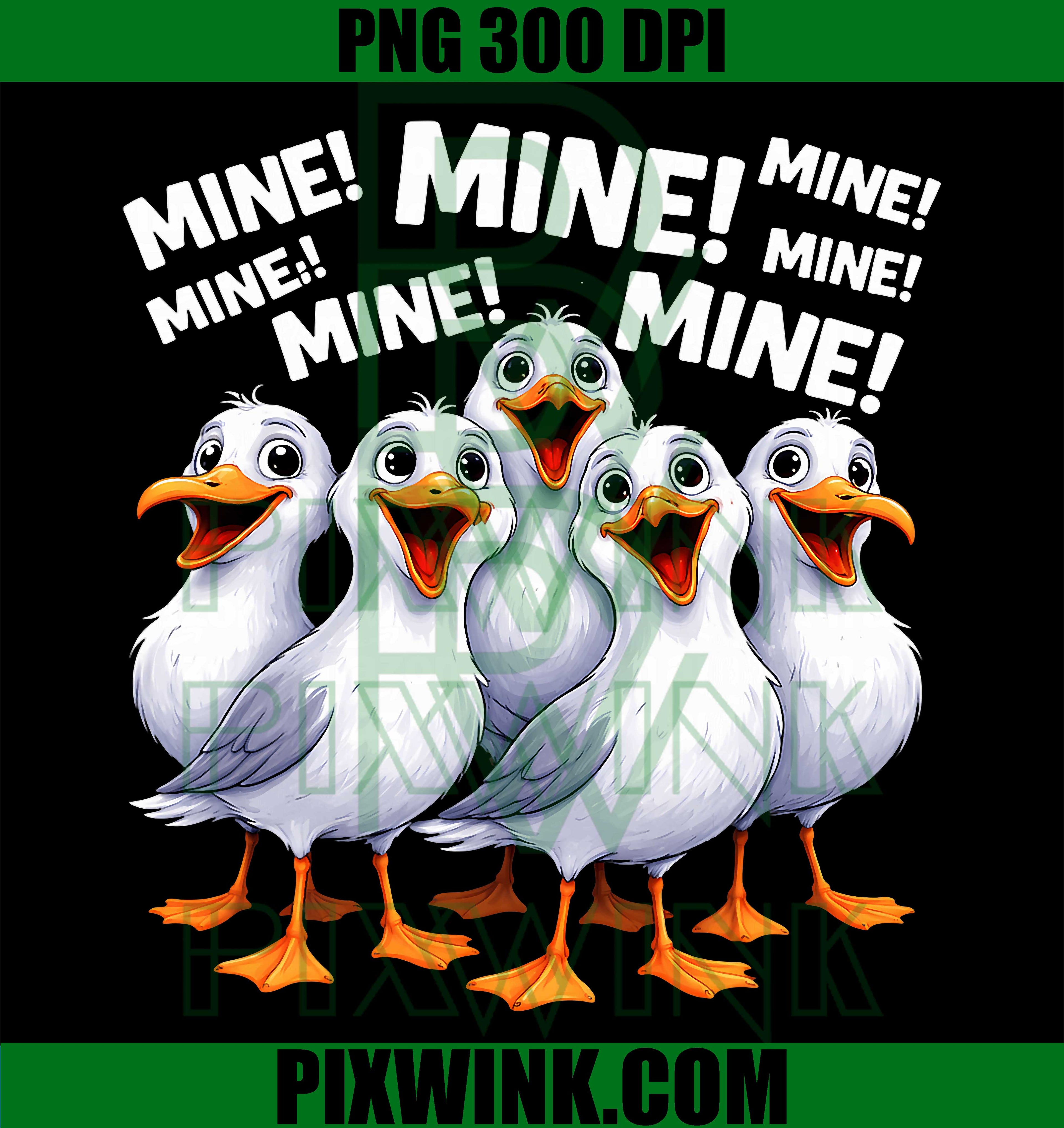 Funny Seagull Mine PNG, Bird Humor Design PNG