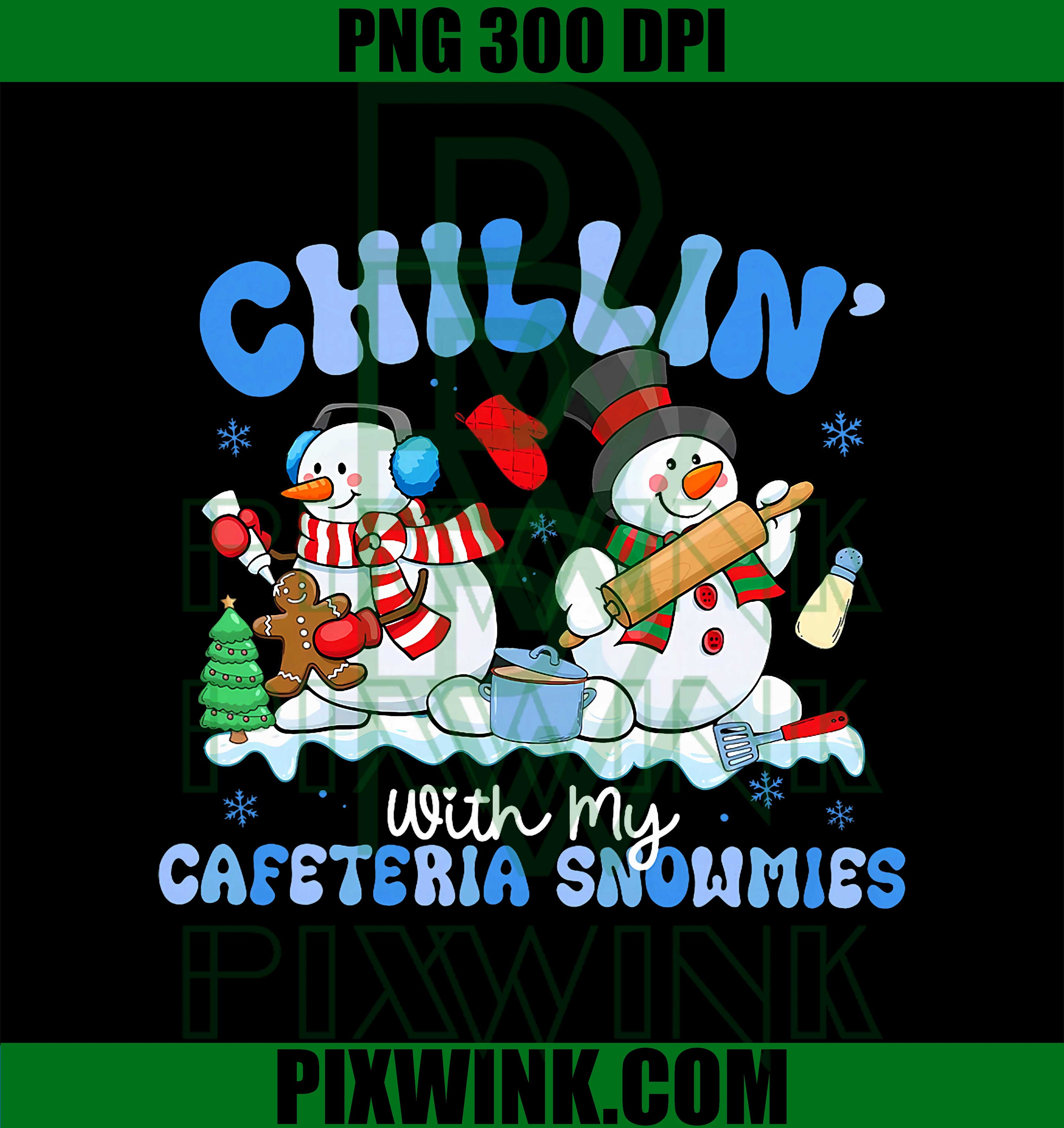 Chillin with My Cafeteria Snowmies PNG