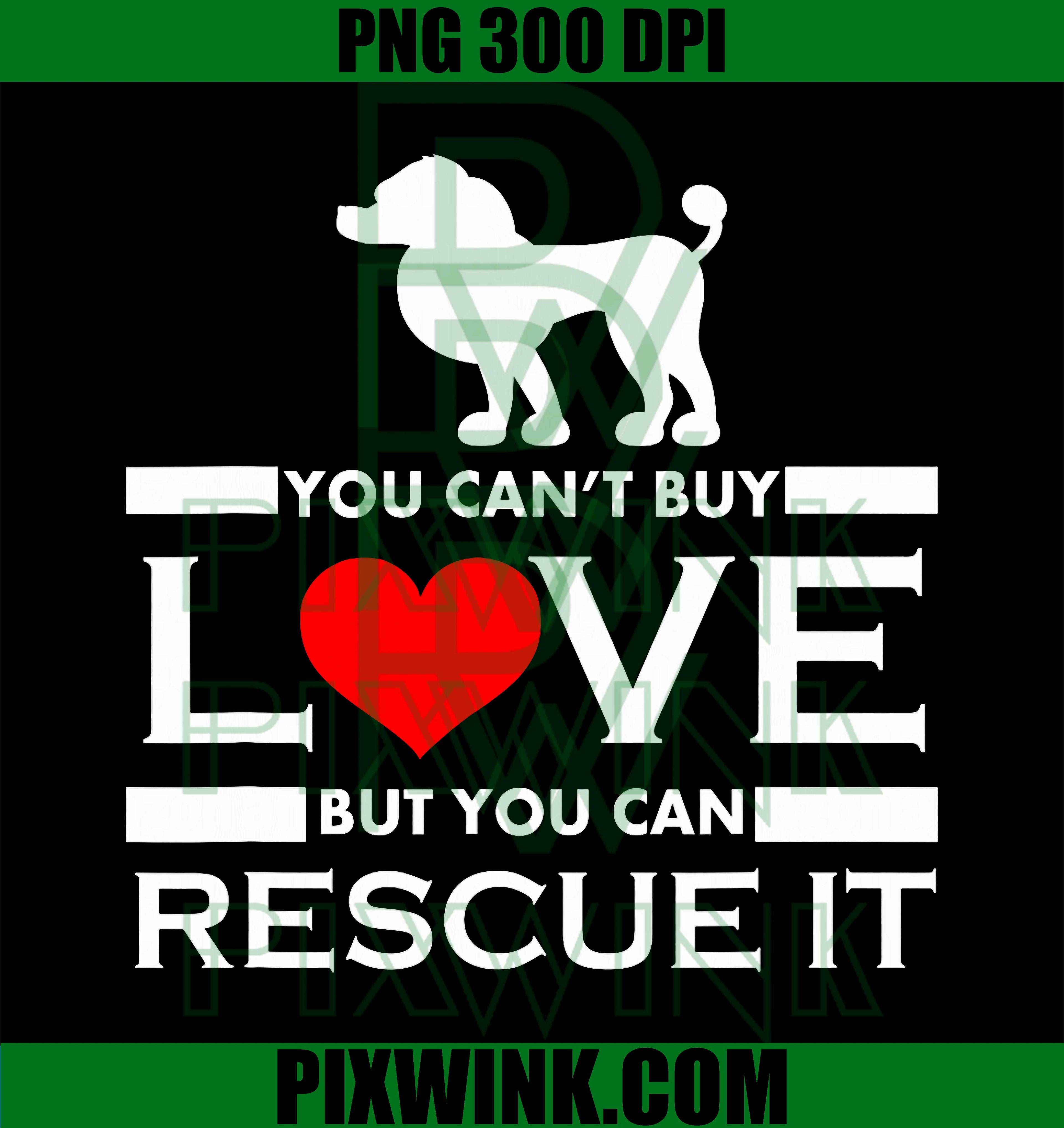You Can’t Buy Love Rescue Poodle PNG, Dog Adoption Retro Design PNG