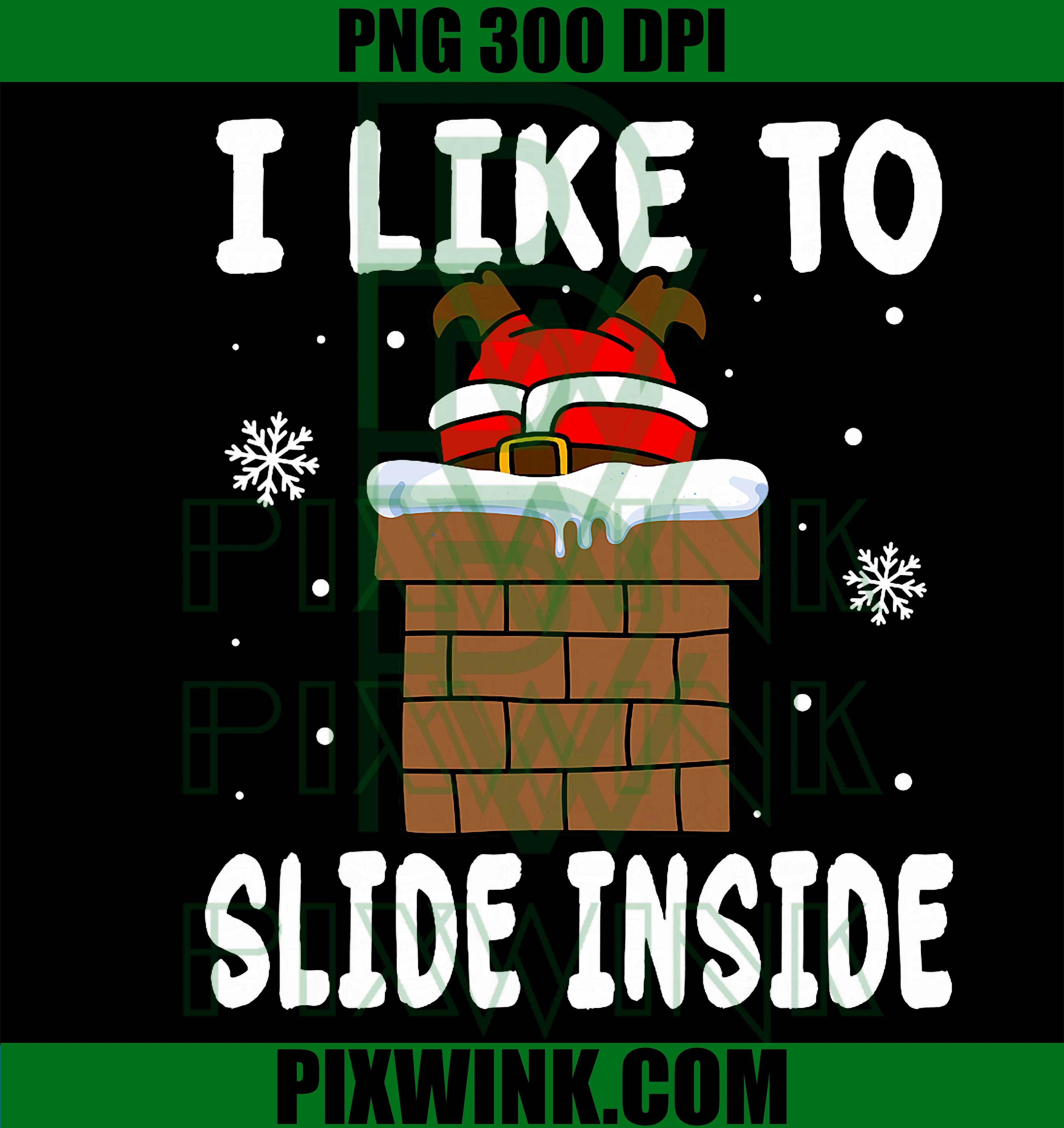 I Like to Slide Inside PNG, Funny Xmas Couple PNG