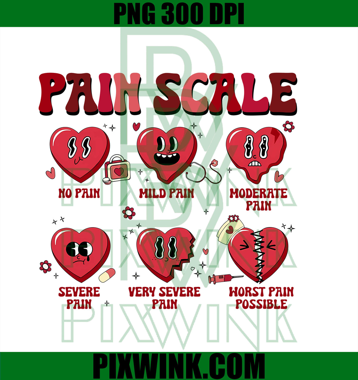 Pain Scale Cupid, Pain Assessment Trauma Nurse Valentine Day PNG