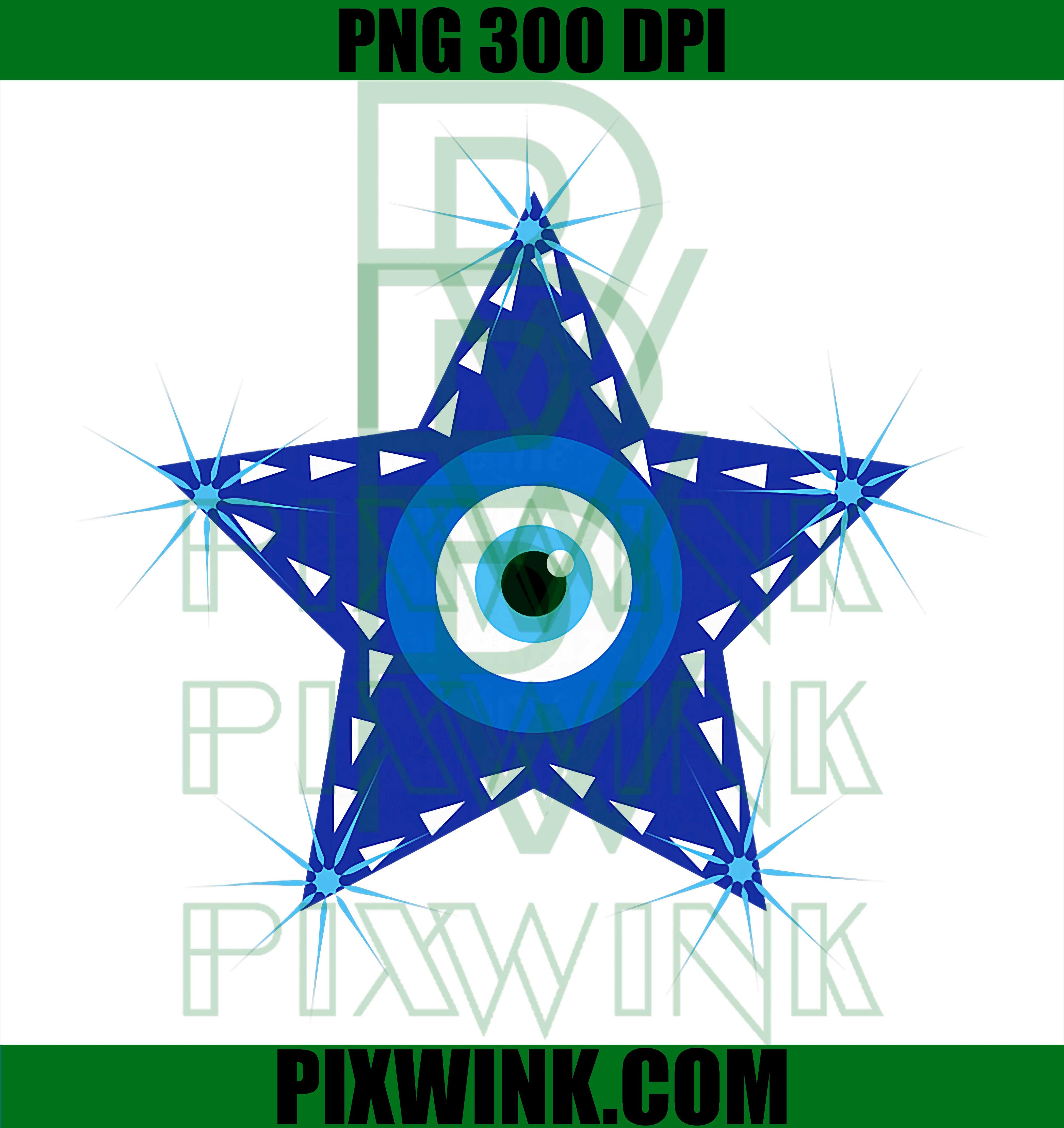 Evil Eye Star PNG, Celestial Symbol PNG, Mystical Design PNG