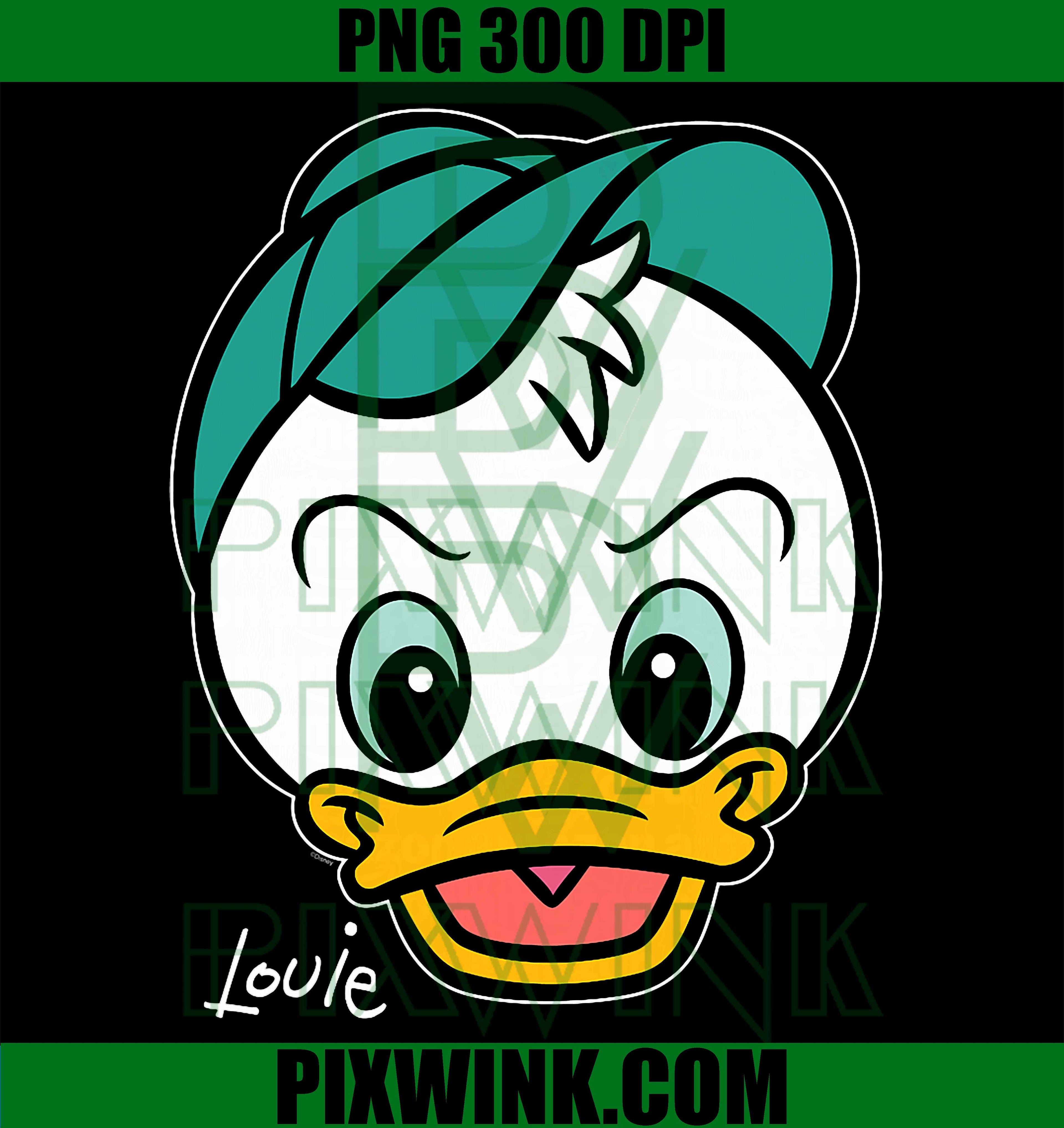 Disney Louie Big Face Huey Dewey & Louie Duck Trip Matching PNG
