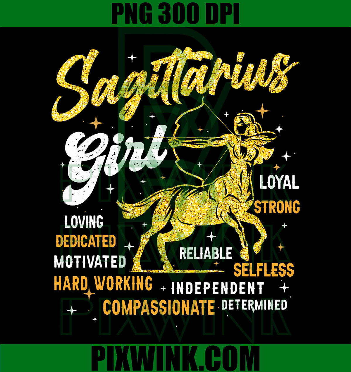 Sagittarius Girl Queen Woman November Birthday PNG