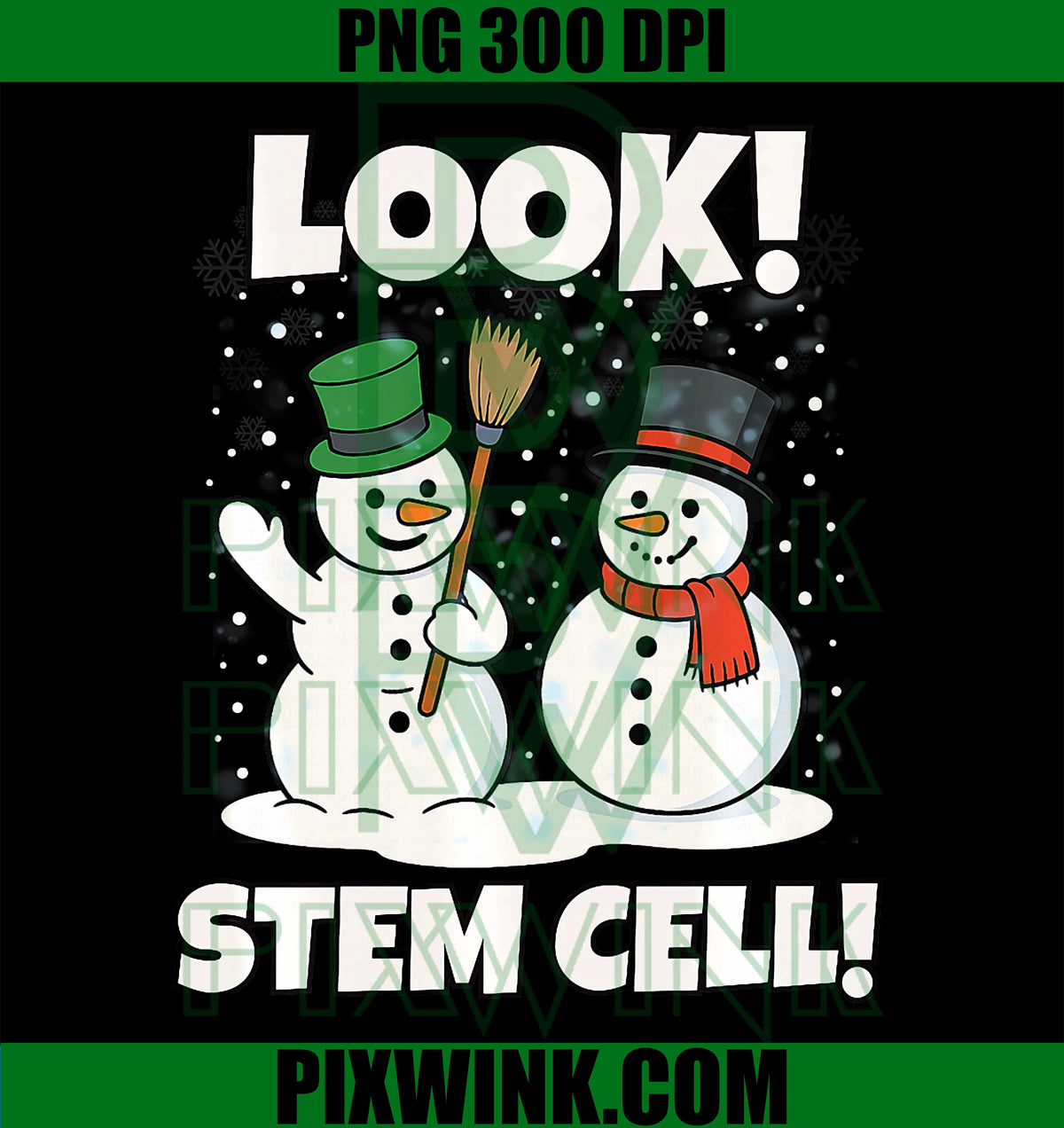 Look Stem Cells Xmas, Funny Couple Snowmen Science Teacher PNG