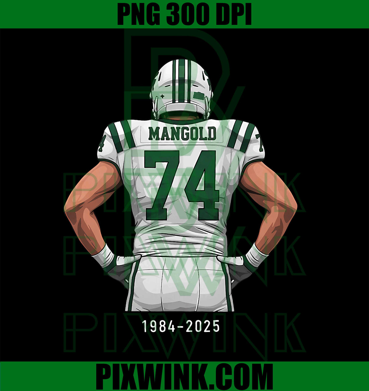 Nick Mangold A True Jet 74 PNG, Football Legend Memorial PNG