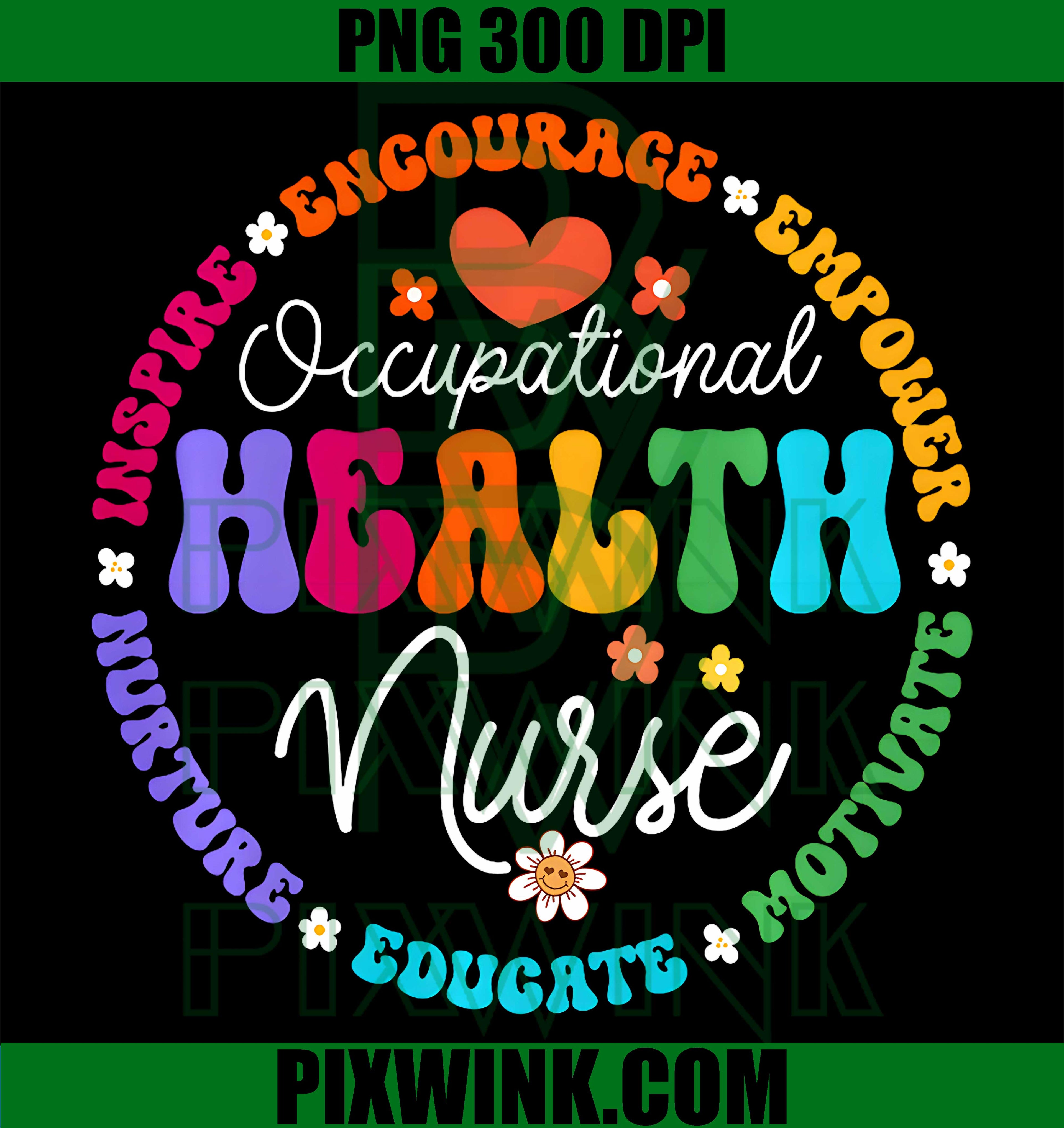 Groovy Occupational Health Nurse PNG, Nursing Student Graphic PNG