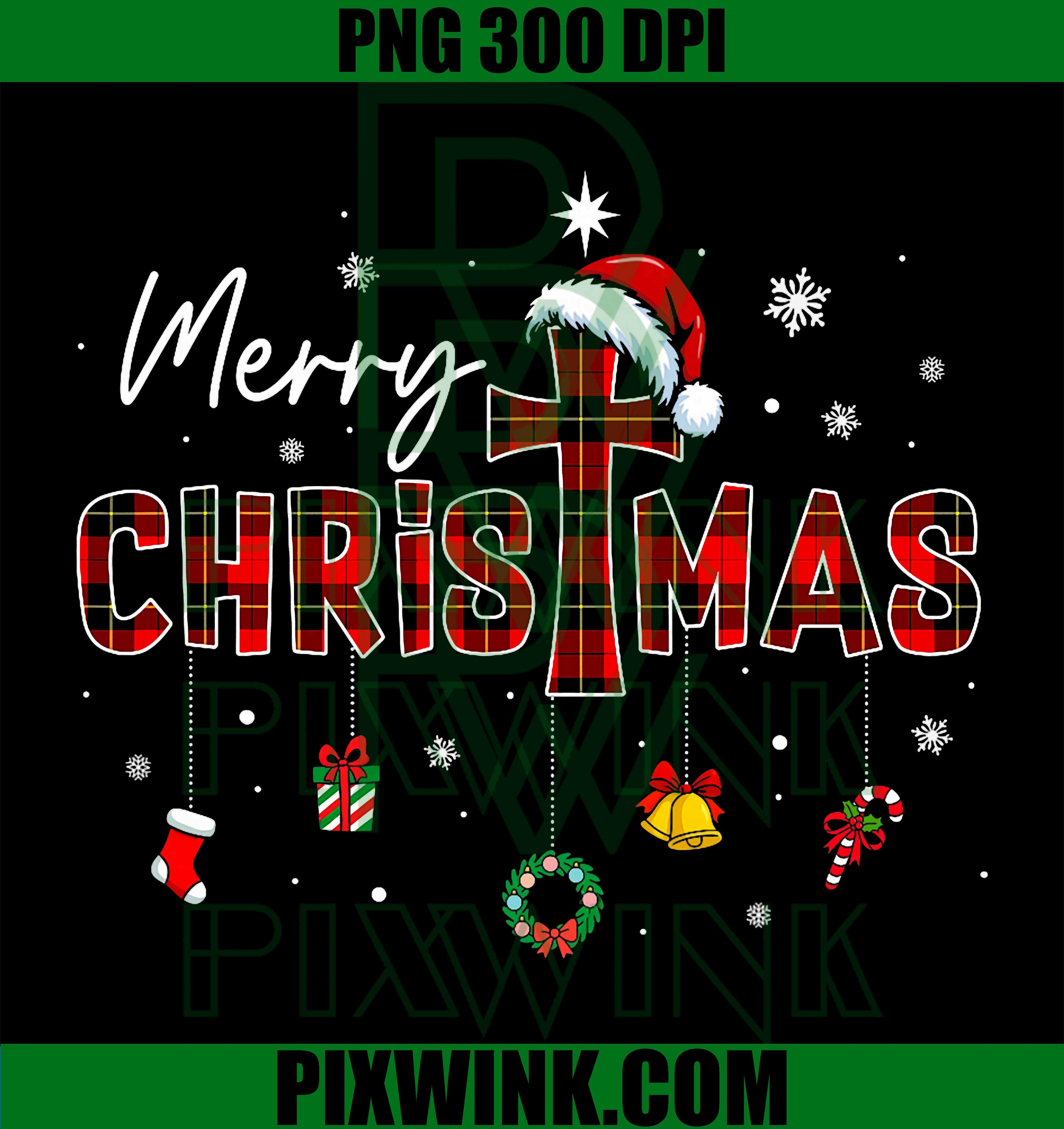 Merry Christmas Xmas Christian Jesus Holiday Family PNG