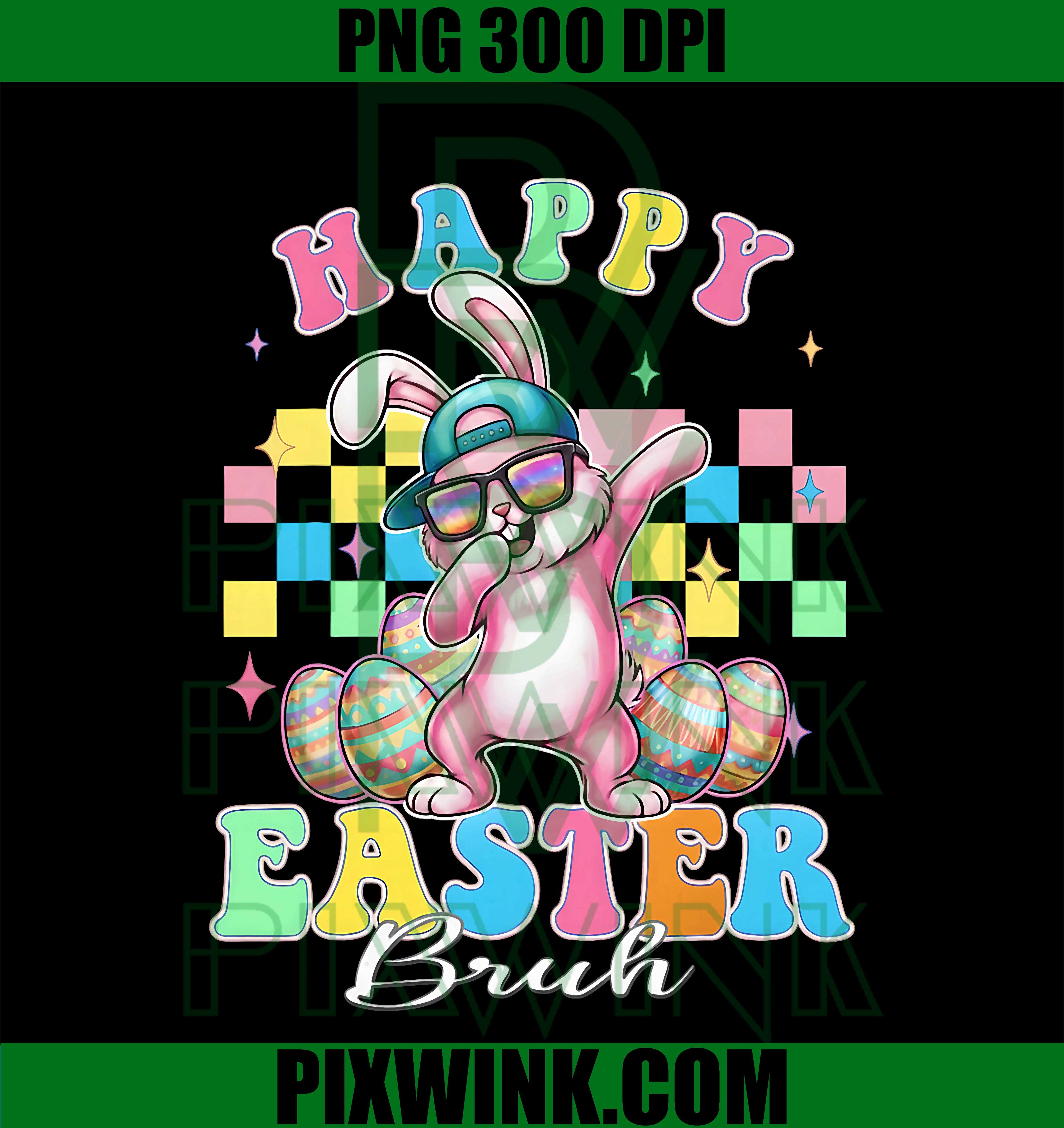 Funny Dabbing Bunny Easter PNG, Cute Dabbing Easter Bunny PNG, Happy Easter Bunny PNG