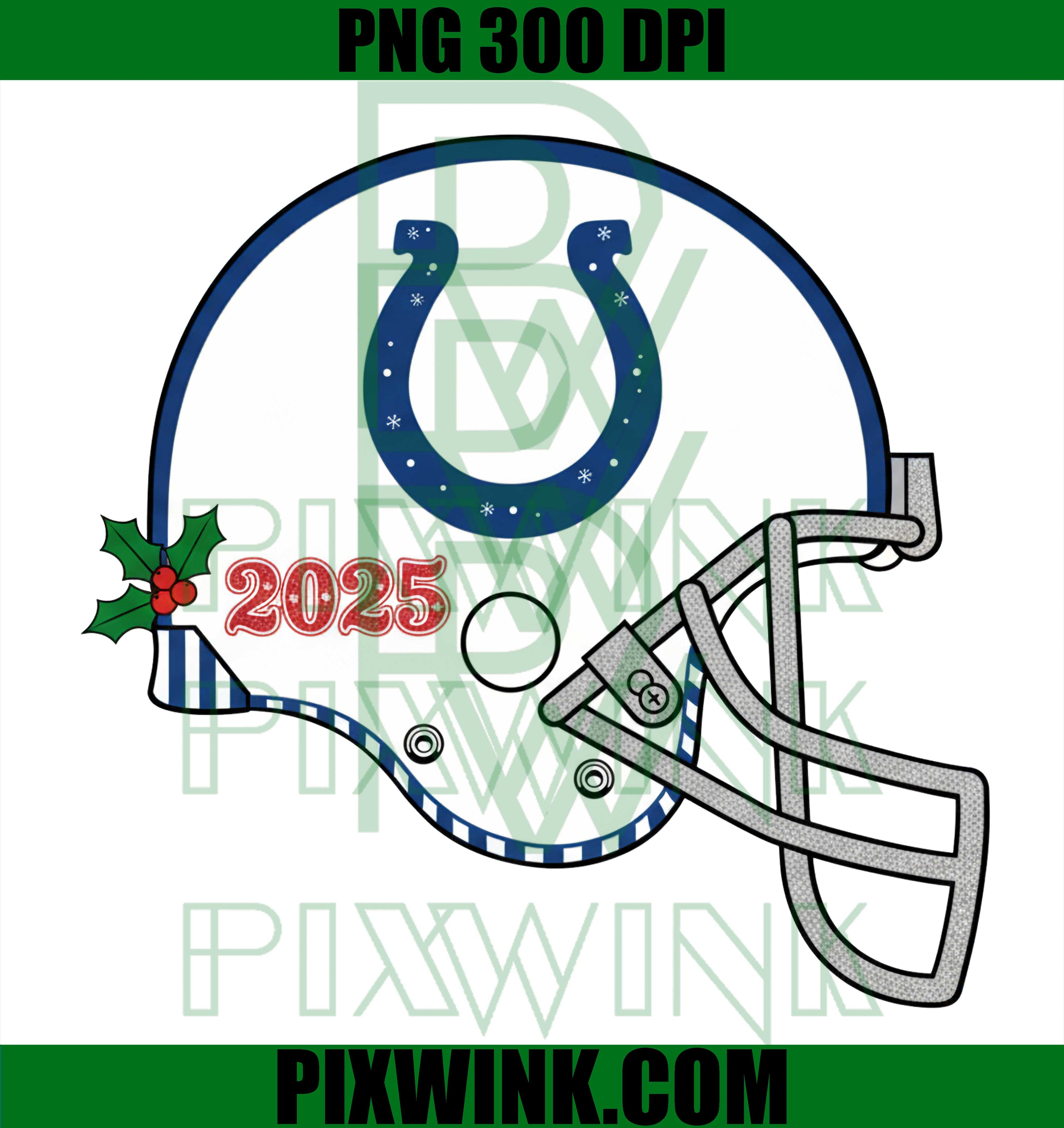Indianapolis Colts Christmas 2025, Football Helmet PNG