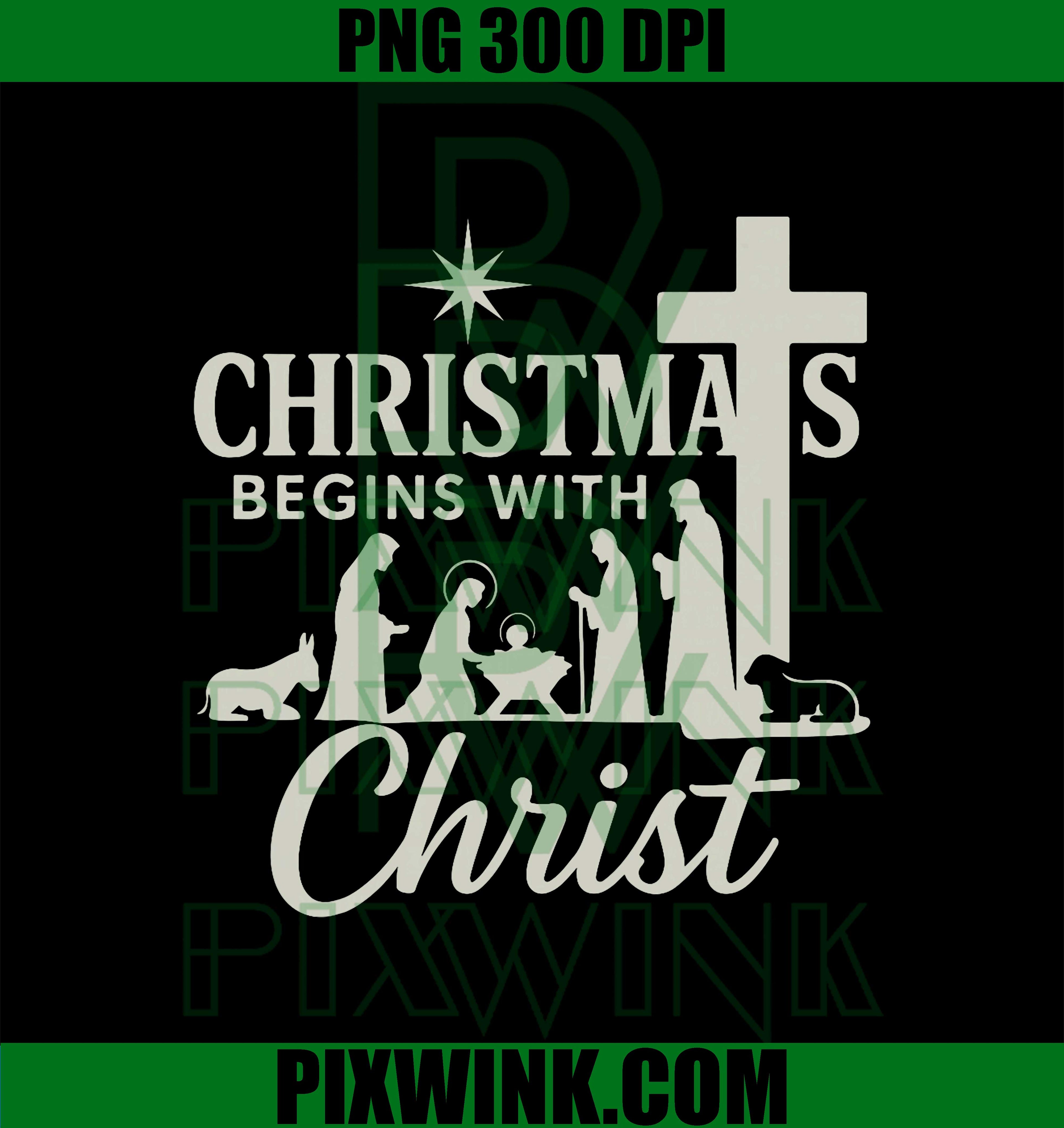 Jesus Christmas Begins with Christ PNG